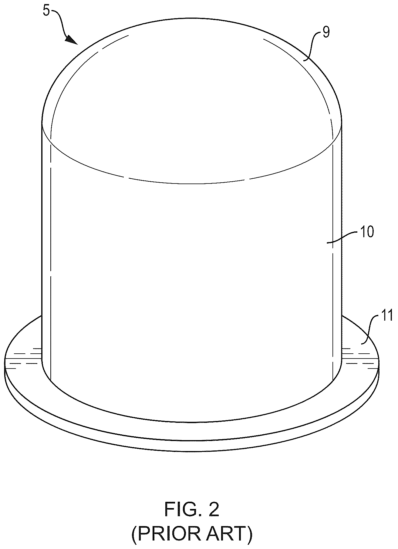 Patent US12576994 Figure 2 – Diaphragm for a fluid storage tank