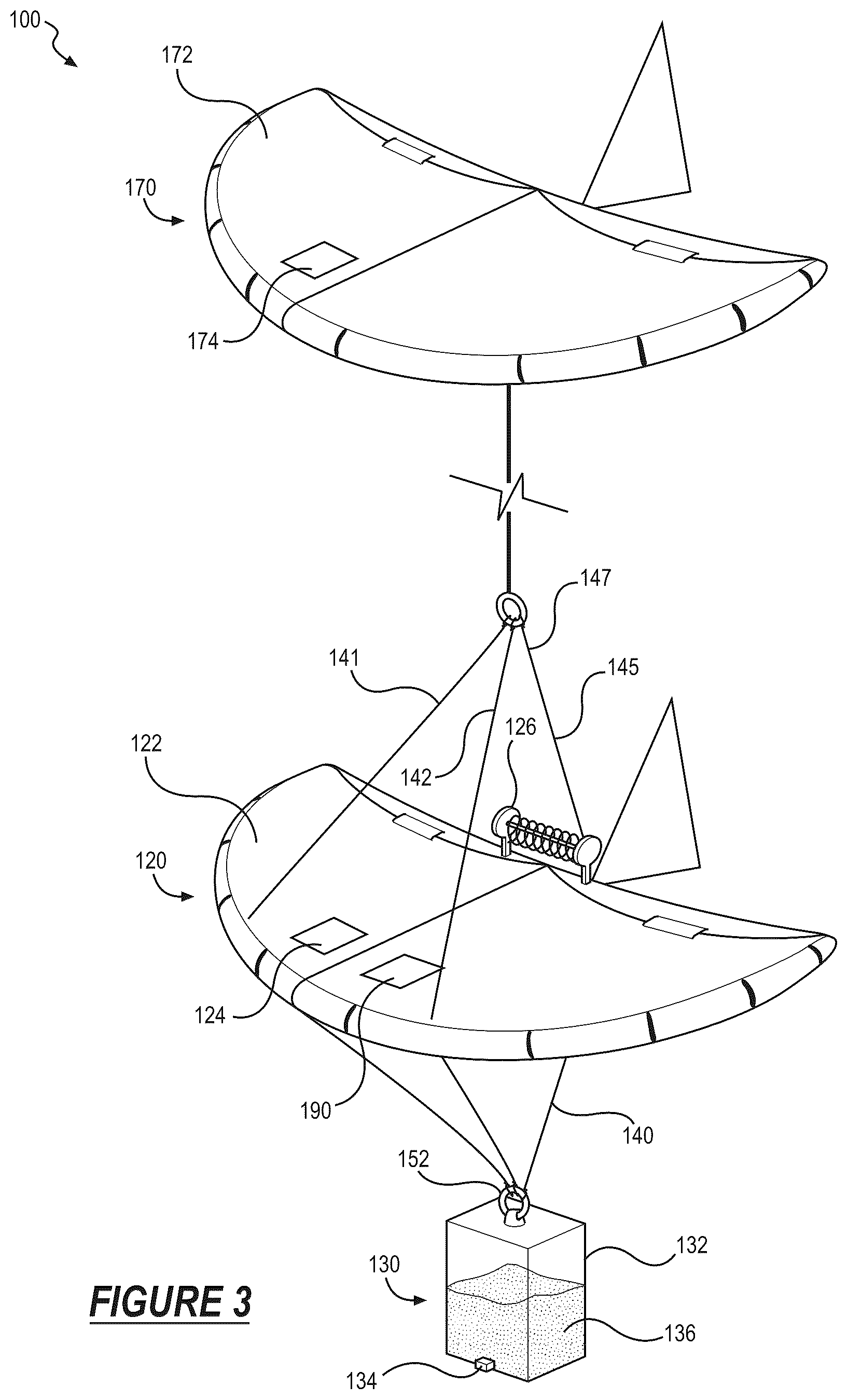 Patent US12576996 Figure 3 – System and method for generating aerodynamic lift from wind shear at a system