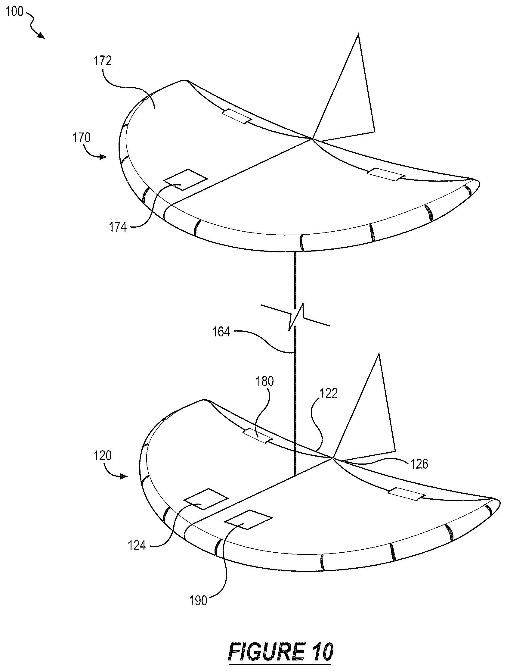 Patent US12576996 Figure 10 – System and method for generating aerodynamic lift from wind shear at a system