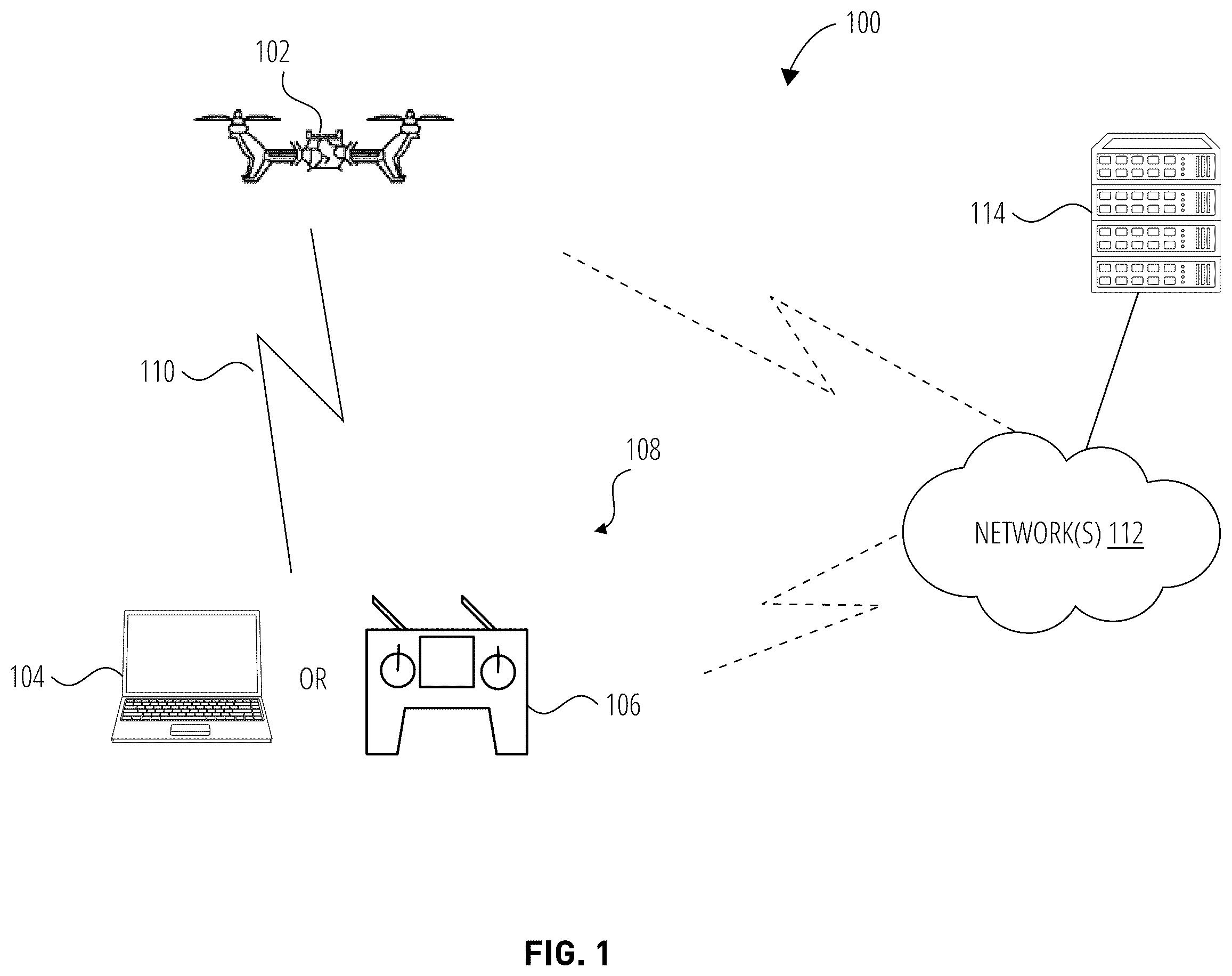 Patent US12576997 Figure 1 – Drone arm folding/locking mechanism