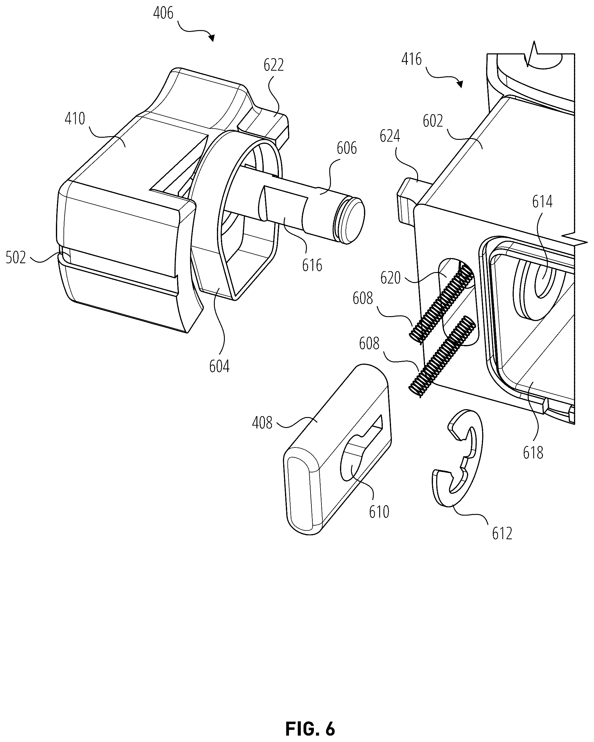Patent US12576997 Figure 5 – Drone arm folding/locking mechanism