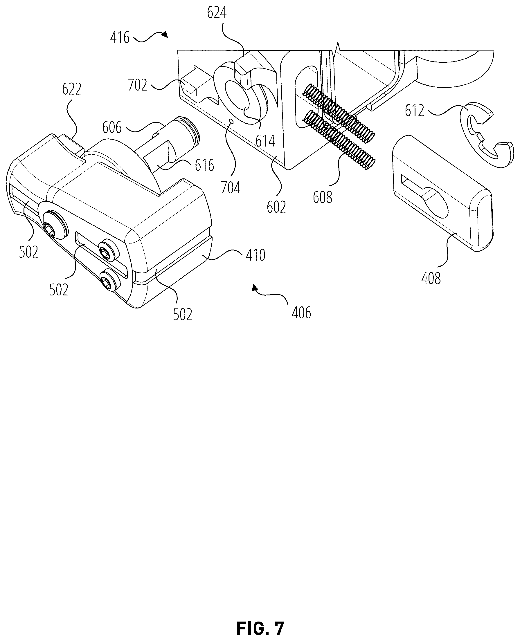 Patent US12576997 Figure 6 – Drone arm folding/locking mechanism