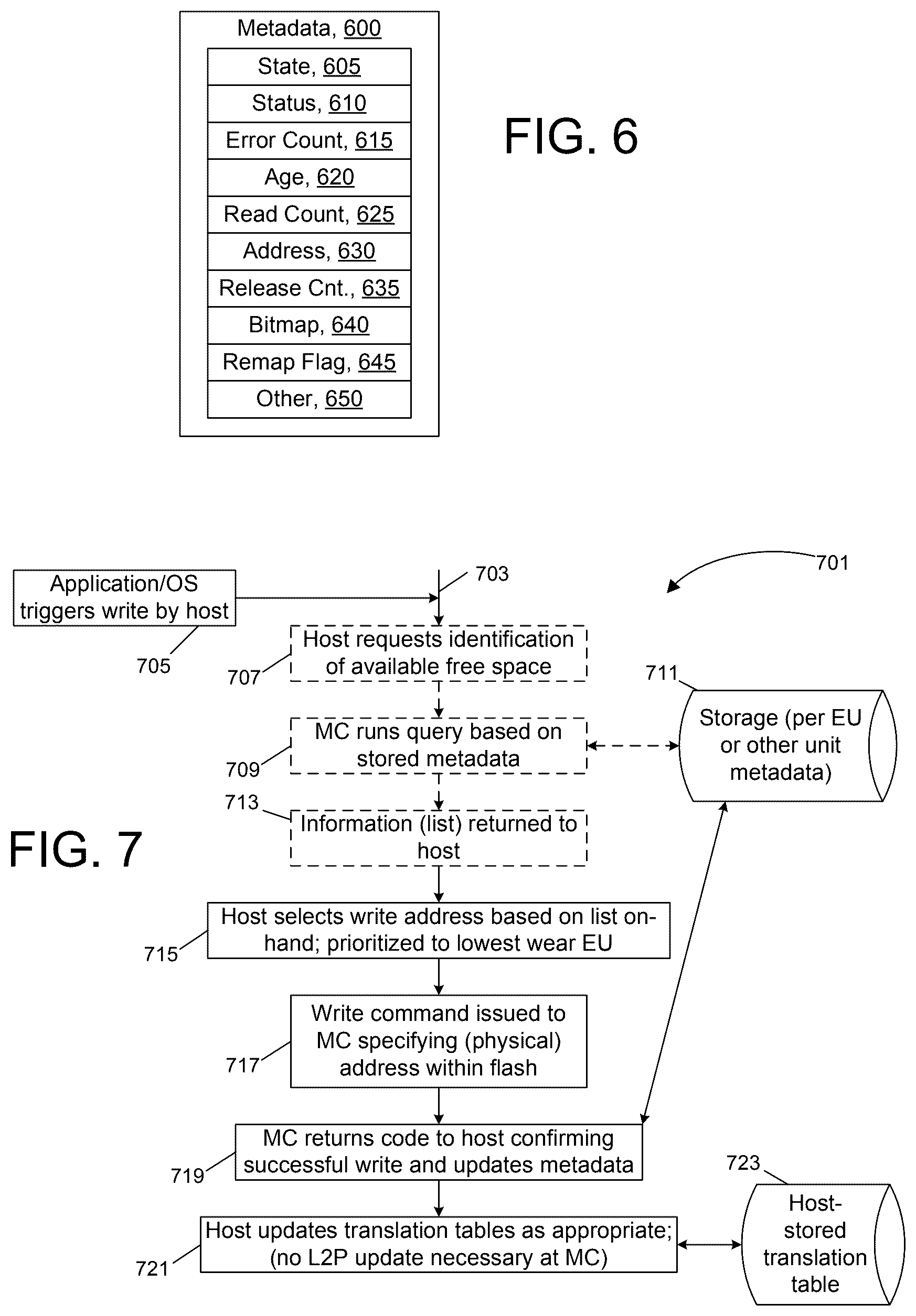 Patent US12579062 Figure 6 – Storage device with erase unit level address mapping