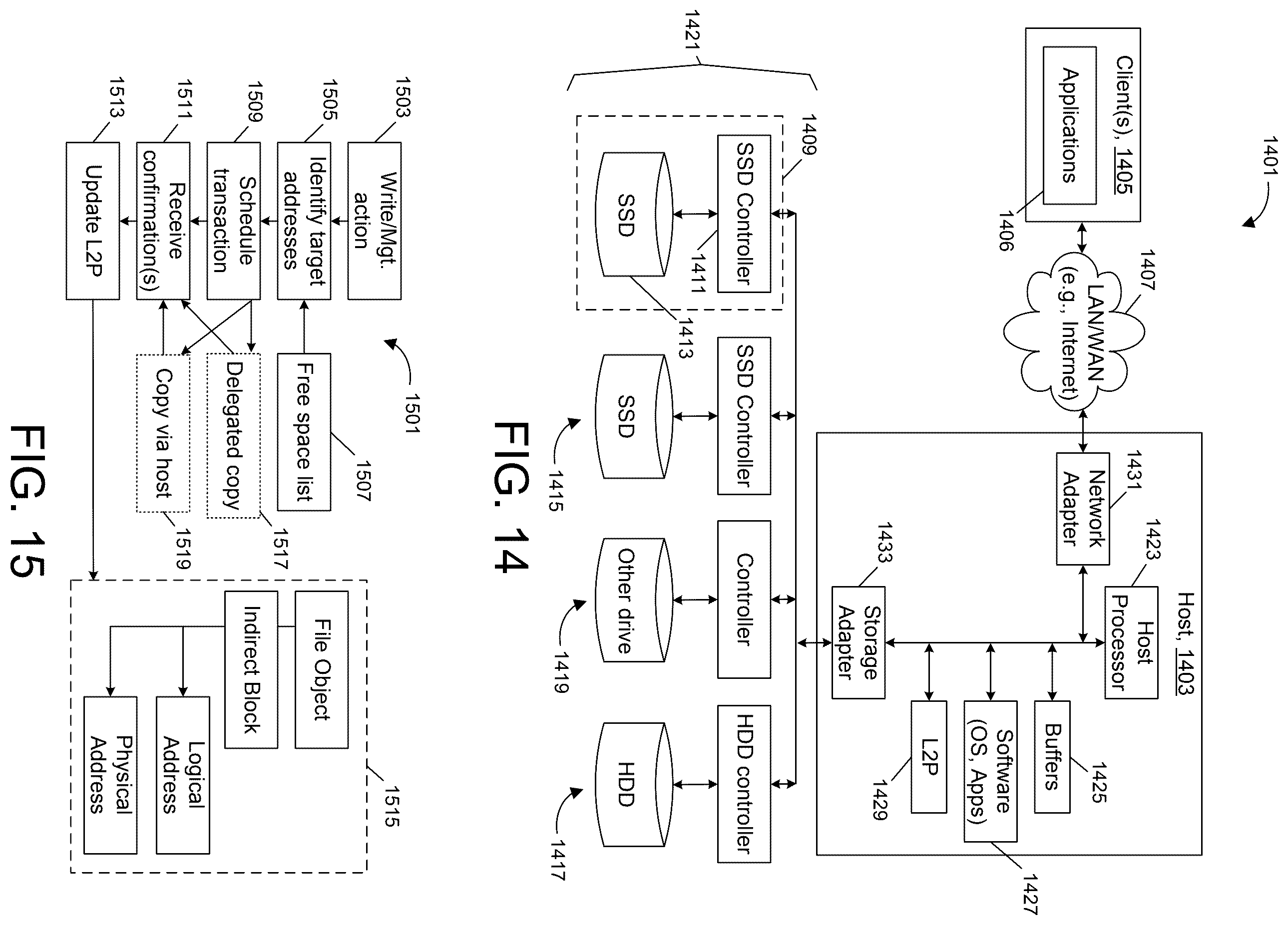 Patent US12579062 Figure 13 – Storage device with erase unit level address mapping