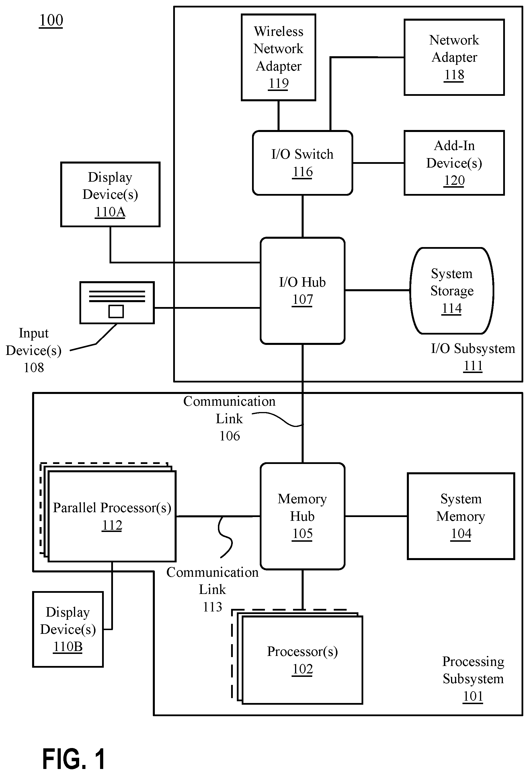 Patent US12579072 Figure 1 – Graphics processor register file including a low energy portion and a high capacity portion