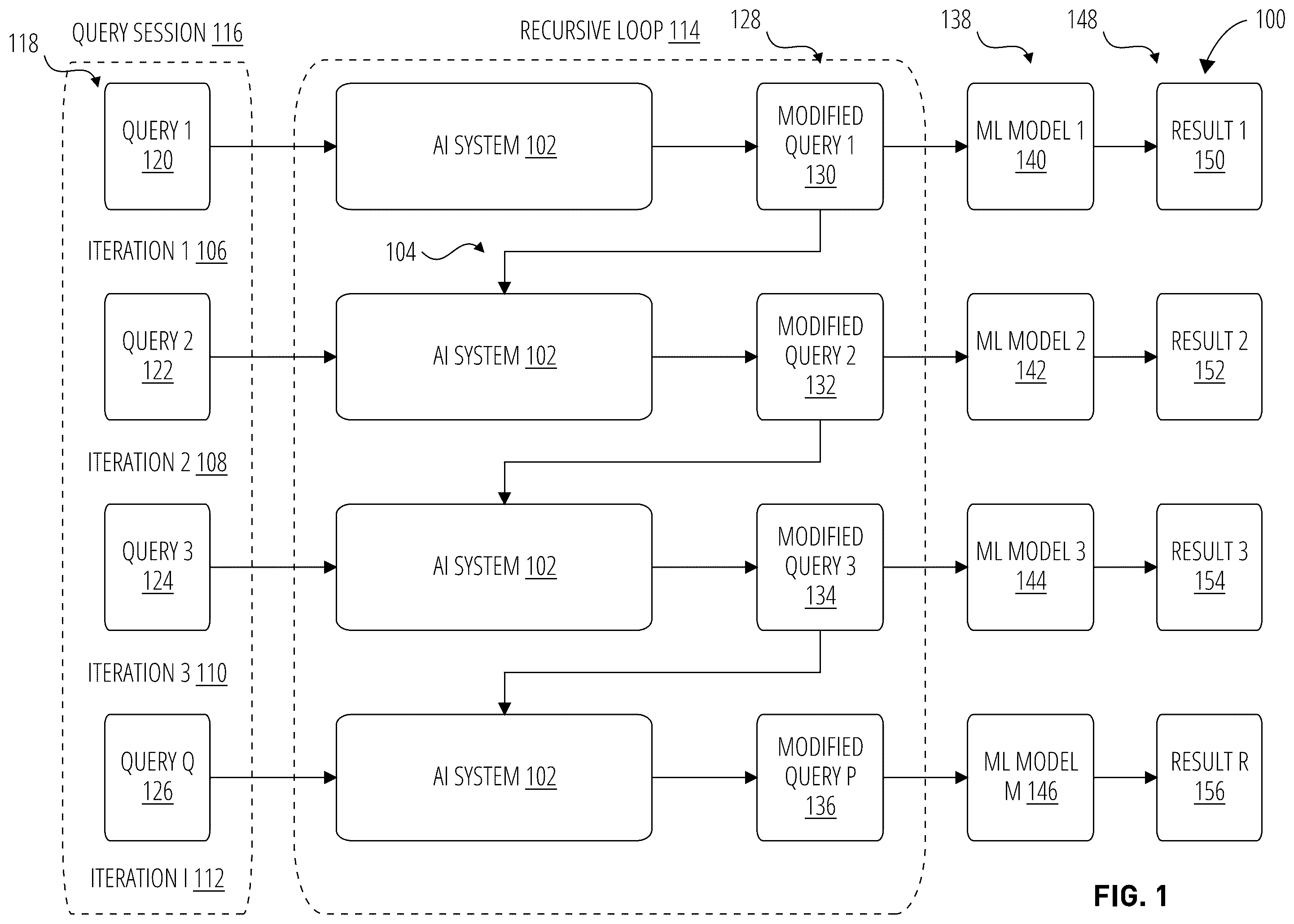 Patent US12579142 Figure 1 – Techniques for joint context query rewrite and intent detection