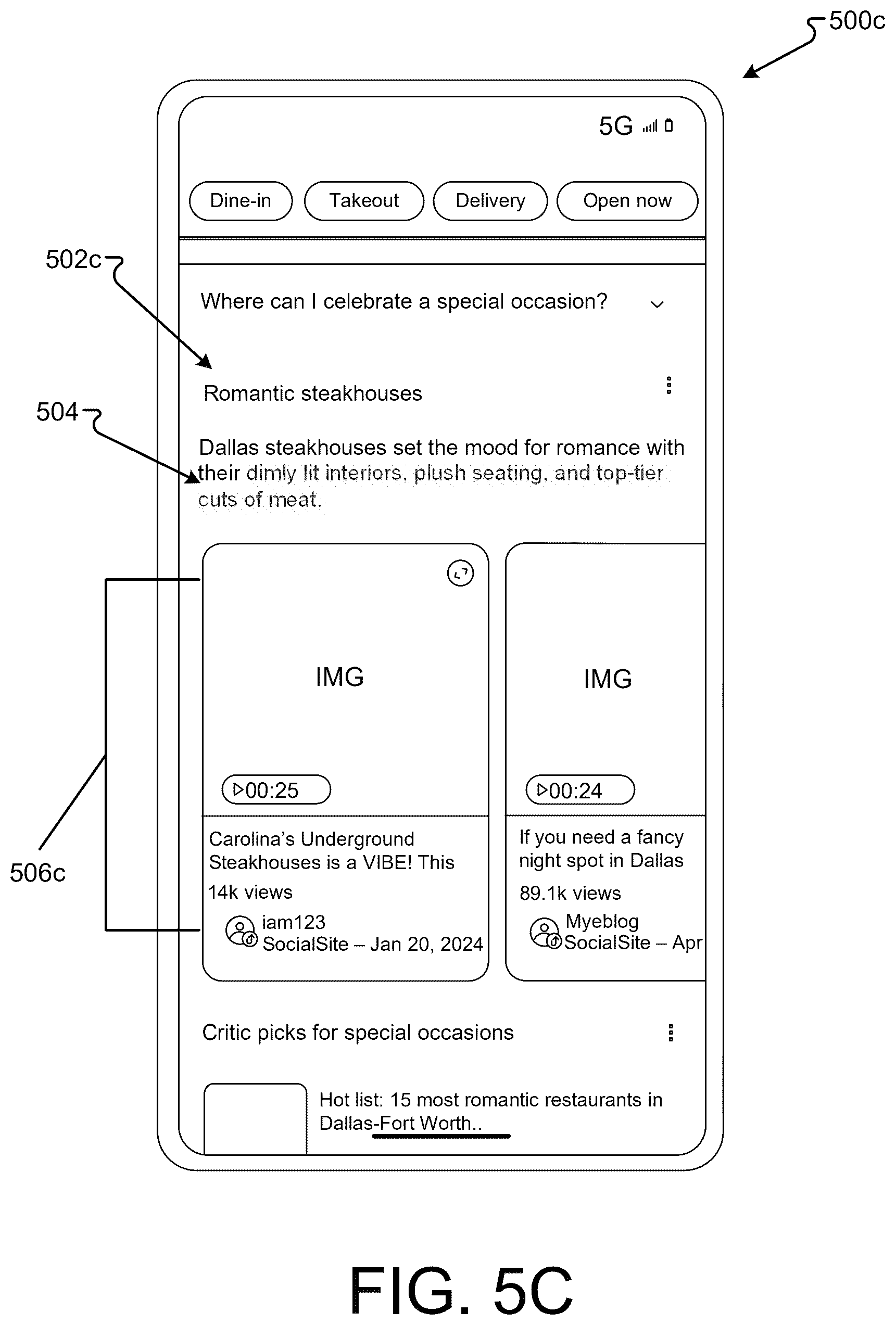 Patent US12579158 Figure 7 – Dynamic organization of search results
