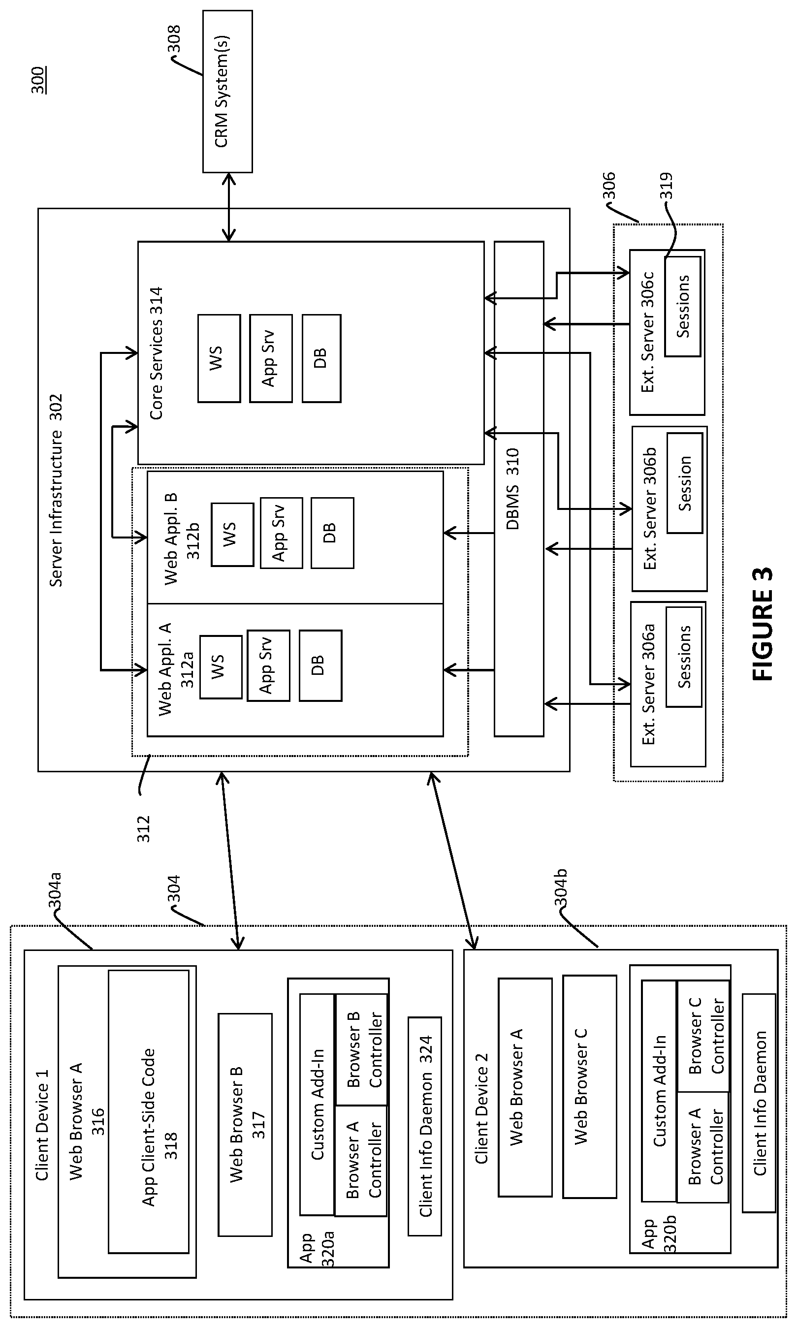 Patent US12579247 Figure 3 – Client device information for controlling access to web applications