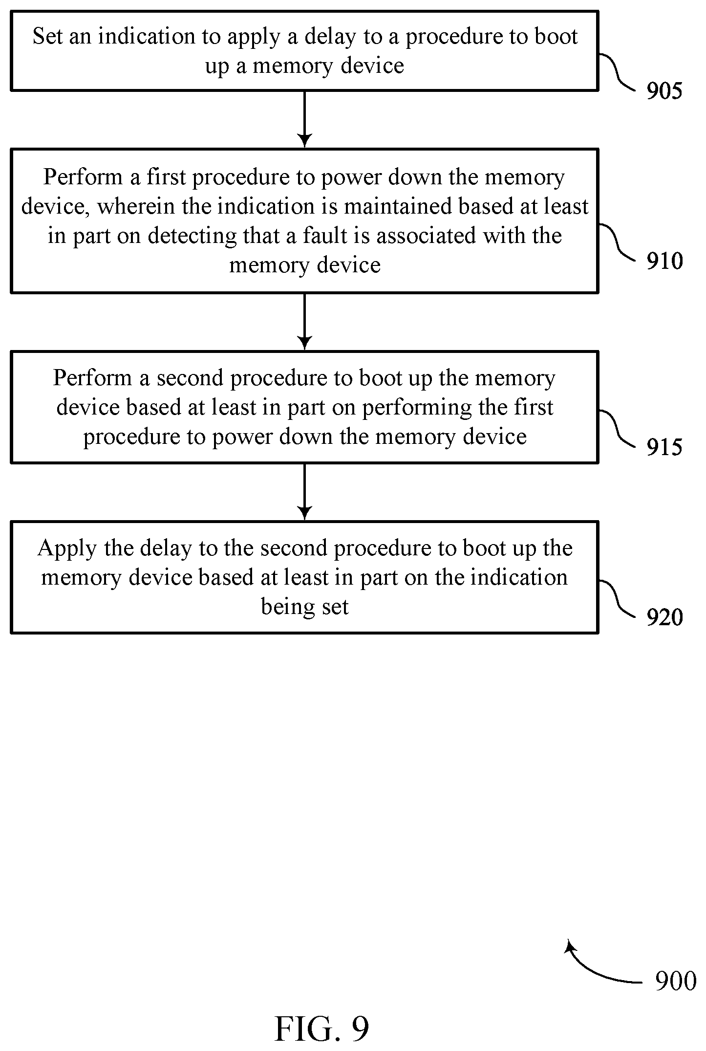 Patent US12579263 Figure 9 – Protective actions for a memory device based on detecting an attack