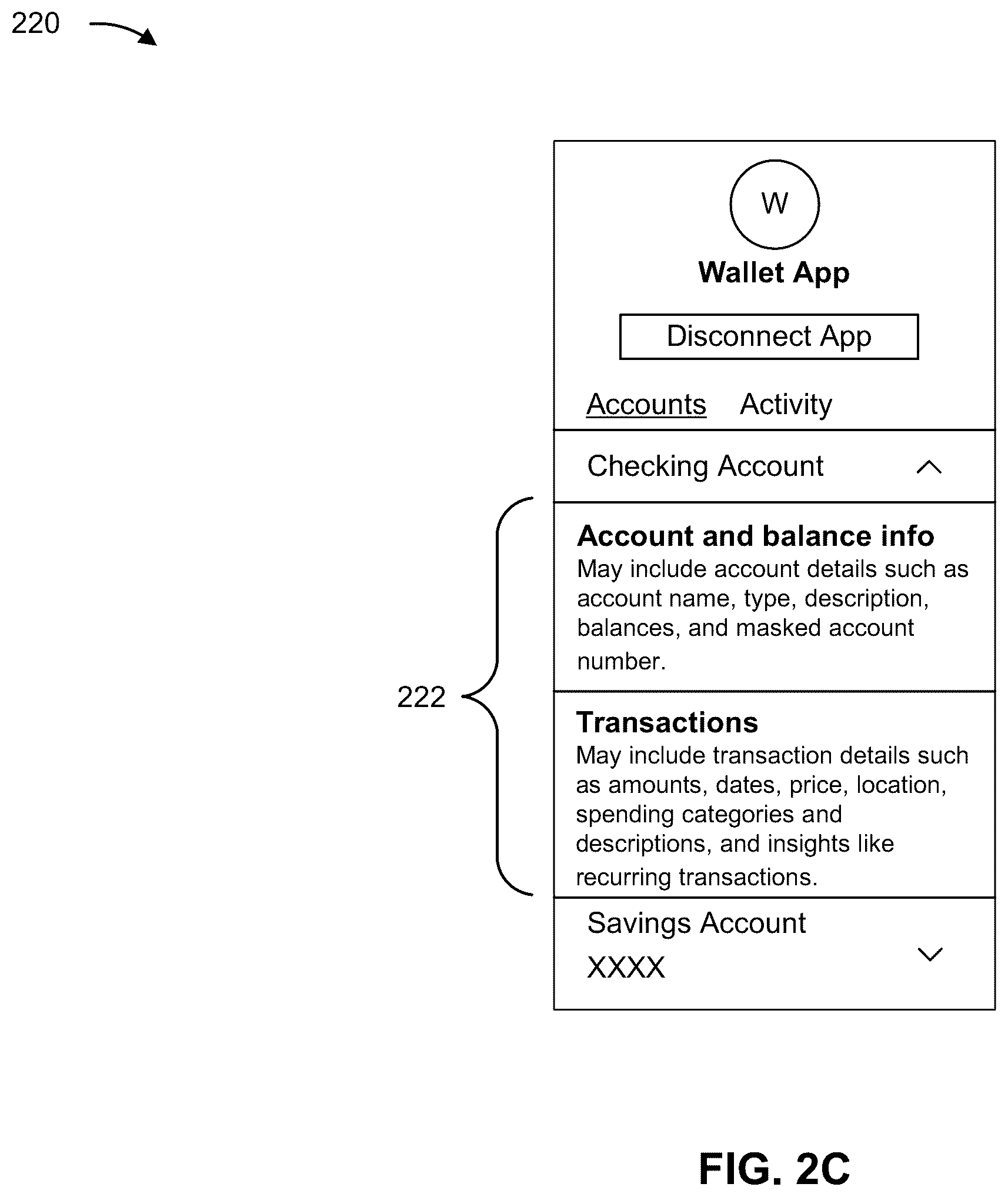 Patent US12579316 Figure 8 – Unlinking accounts from applications