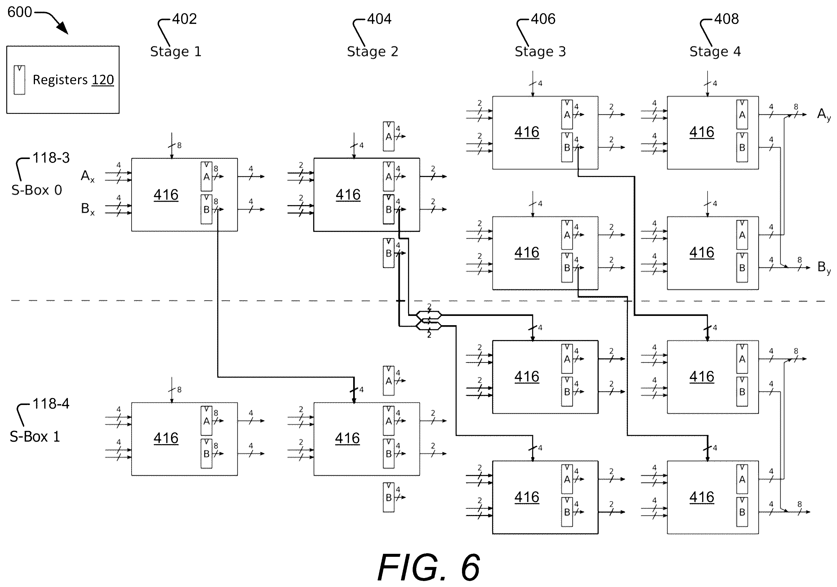 Patent US12579325 Figure 7 – Efficient and secure data handling using domain-oriented masking