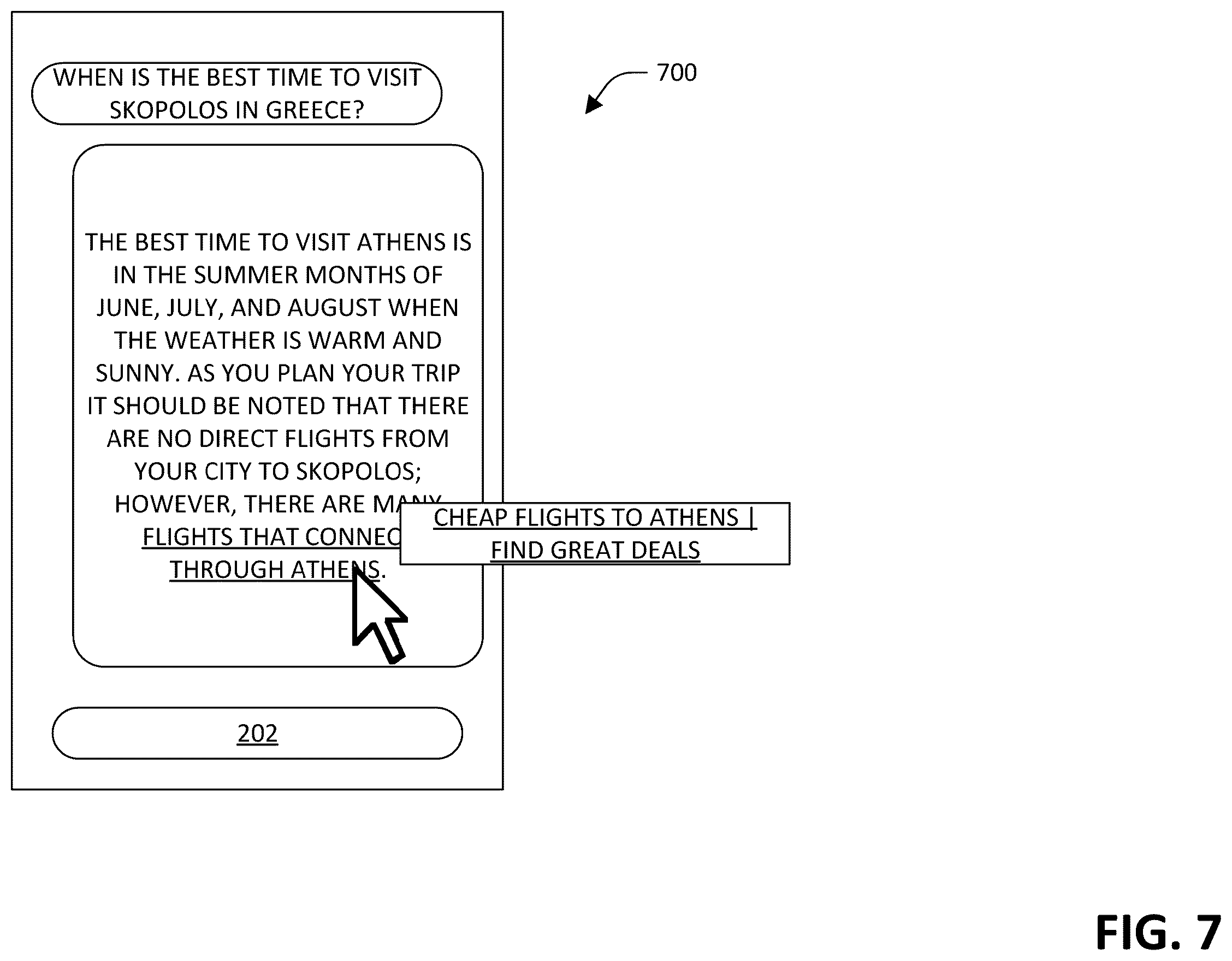 Patent US12579358 Figure 6 – Supplemental content and generative language models