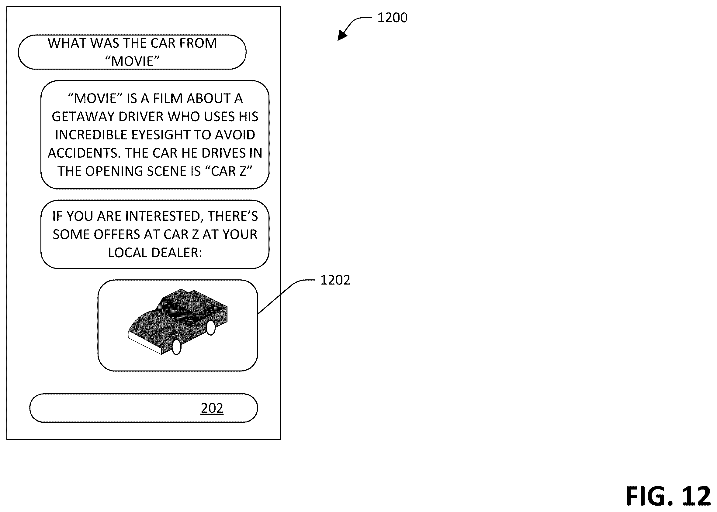 Patent US12579358 Figure 11 – Supplemental content and generative language models