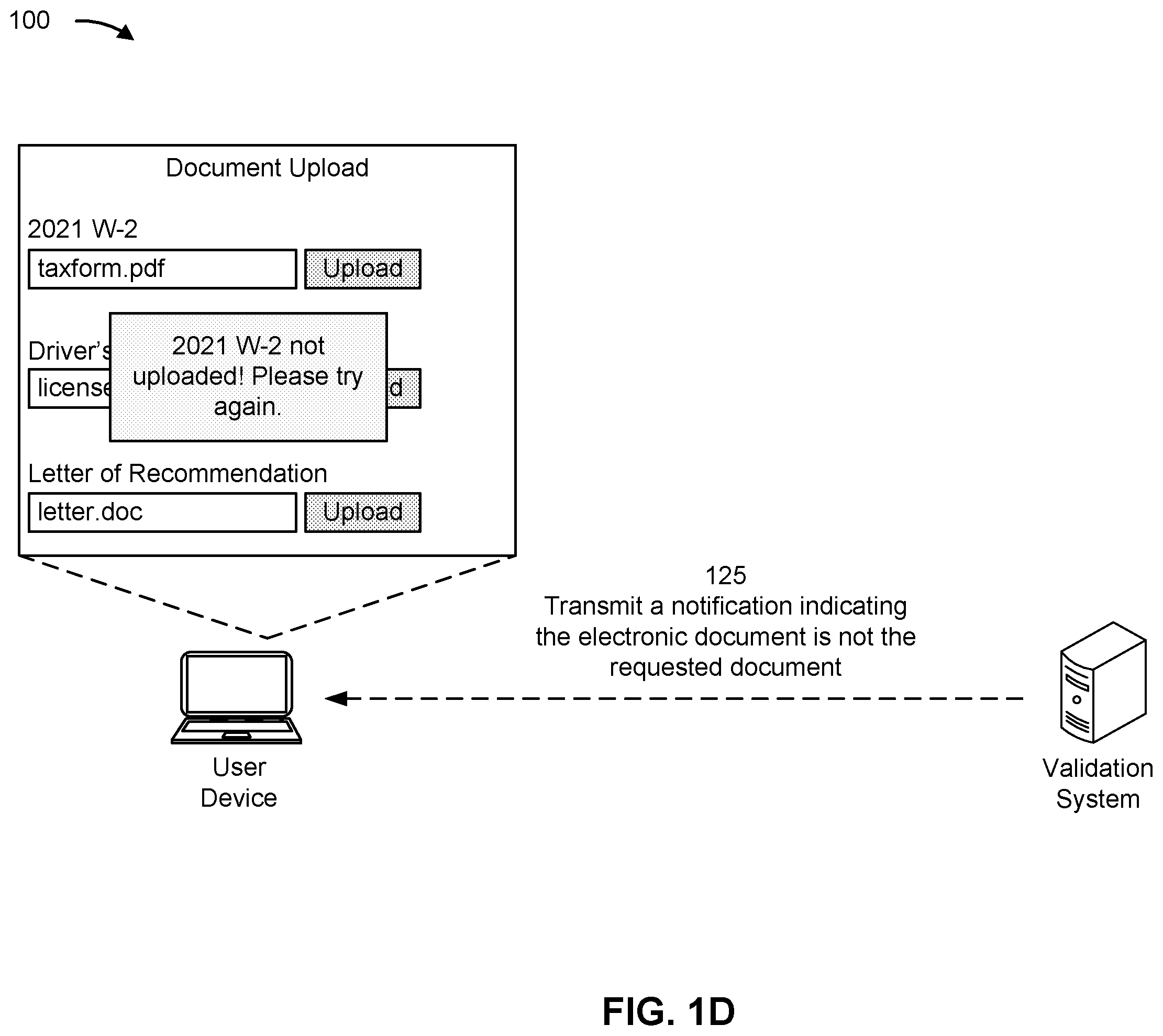 Patent US12579359 Figure 4 – Electronic document validation