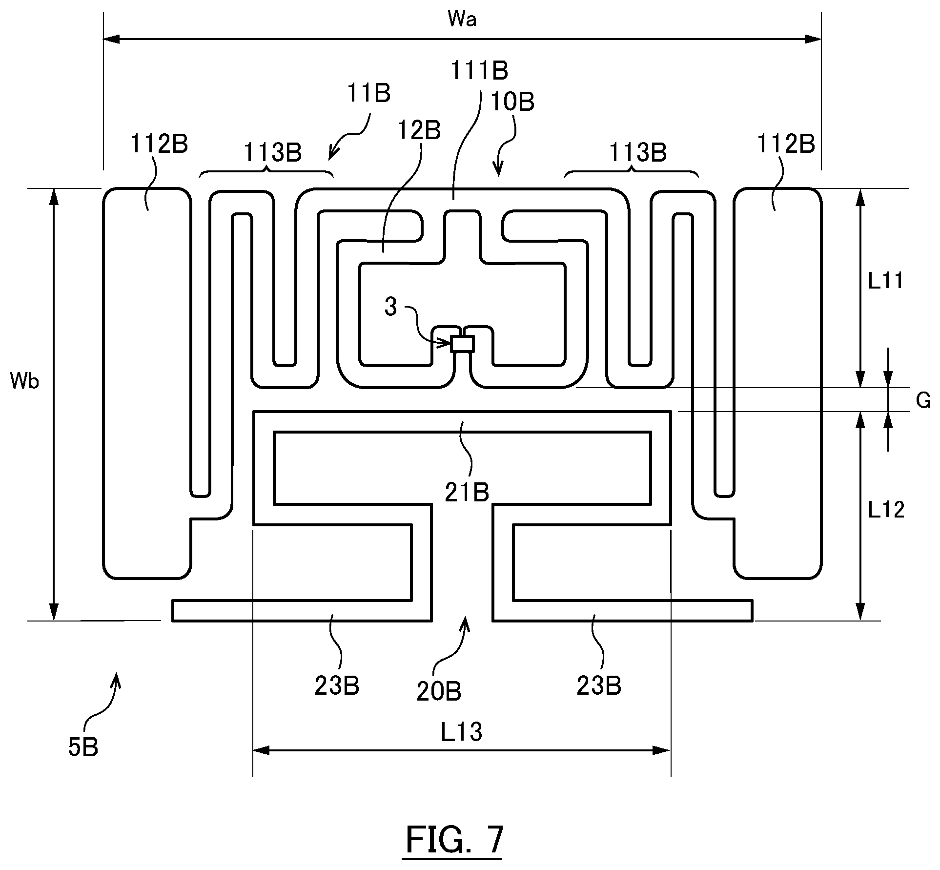 Patent US12579403 Figure 7 – Antenna pattern and RFID inlay