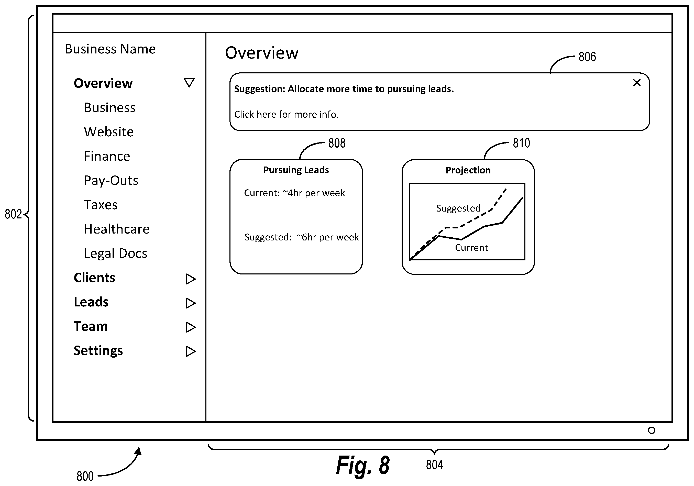 Patent US12579490 Figure 8 – Generating suggestions within a data integration system
