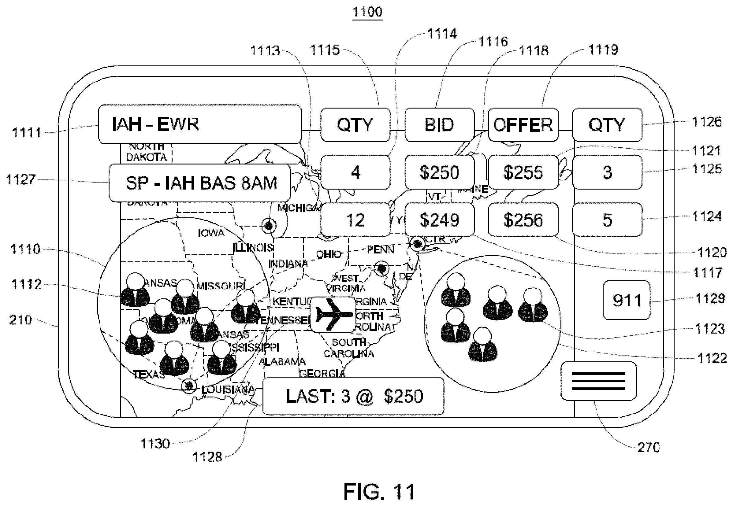 Patent US12579492 Figure 12 – System and method for trading emissions units using location data
