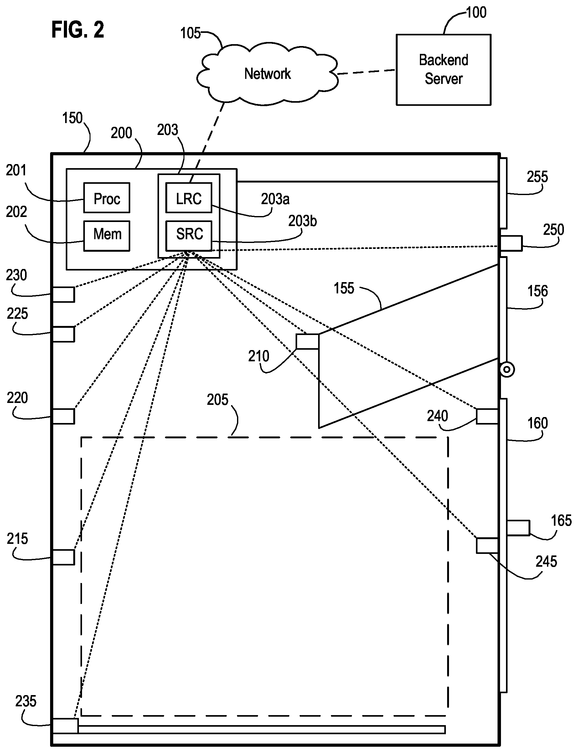 Patent US12579504 Figure 2 – Apparatus, systems, and methods for enhanced interaction with a node-based logistics receptacle and a parcel customer operating a mobile user device