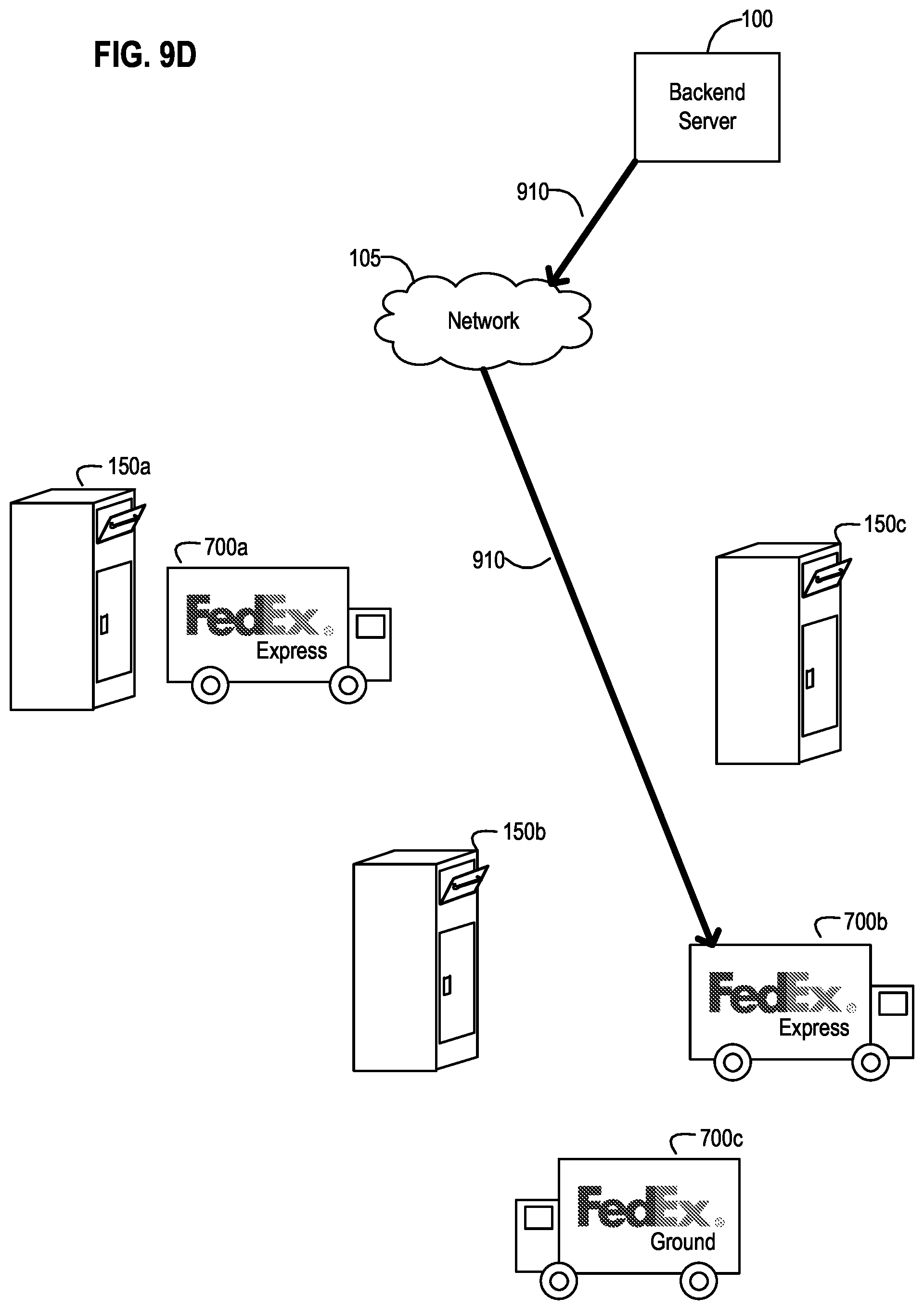 Patent US12579504 Figure 12 – Apparatus, systems, and methods for enhanced interaction with a node-based logistics receptacle and a parcel customer operating a mobile user device