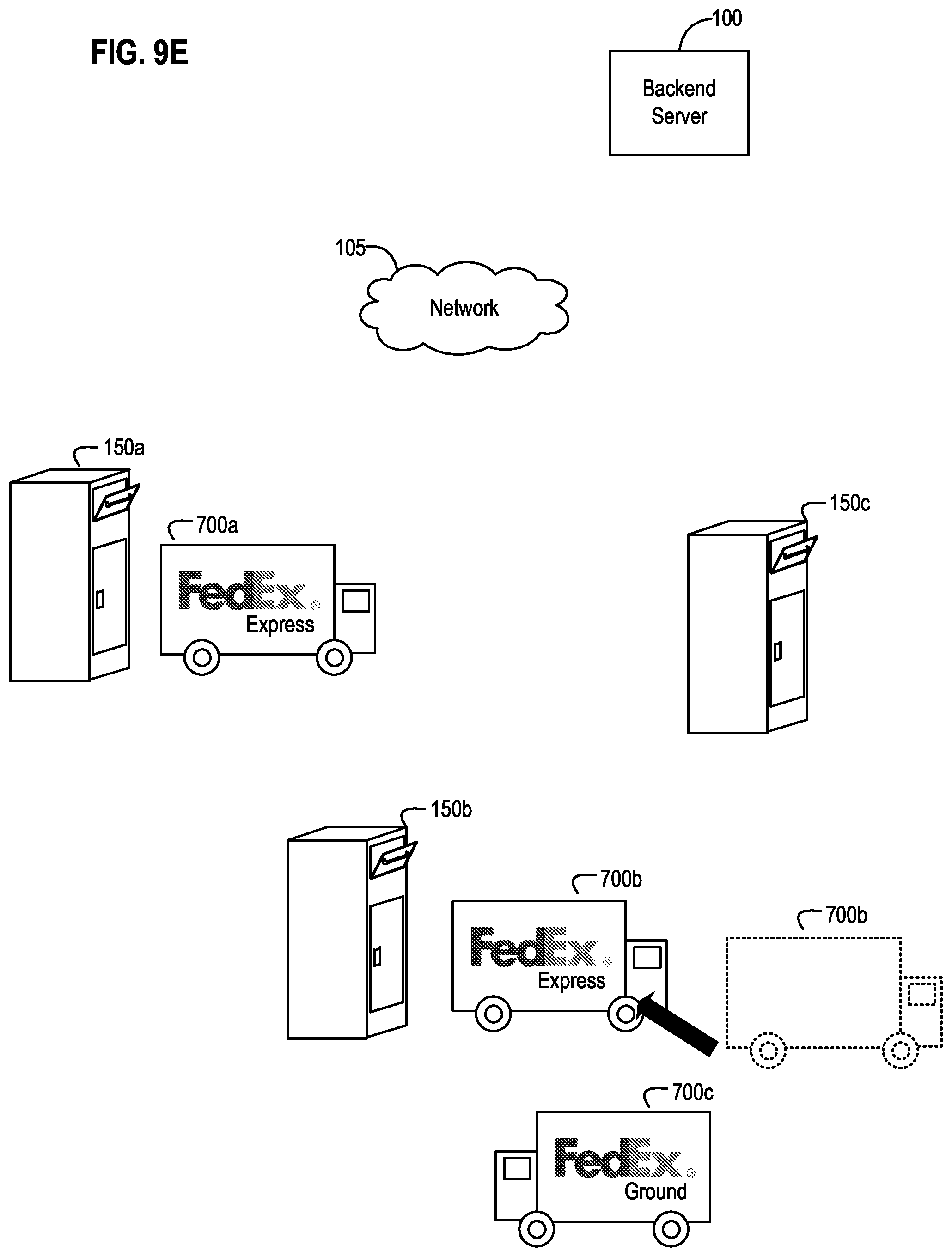 Patent US12579504 Figure 13 – Apparatus, systems, and methods for enhanced interaction with a node-based logistics receptacle and a parcel customer operating a mobile user device