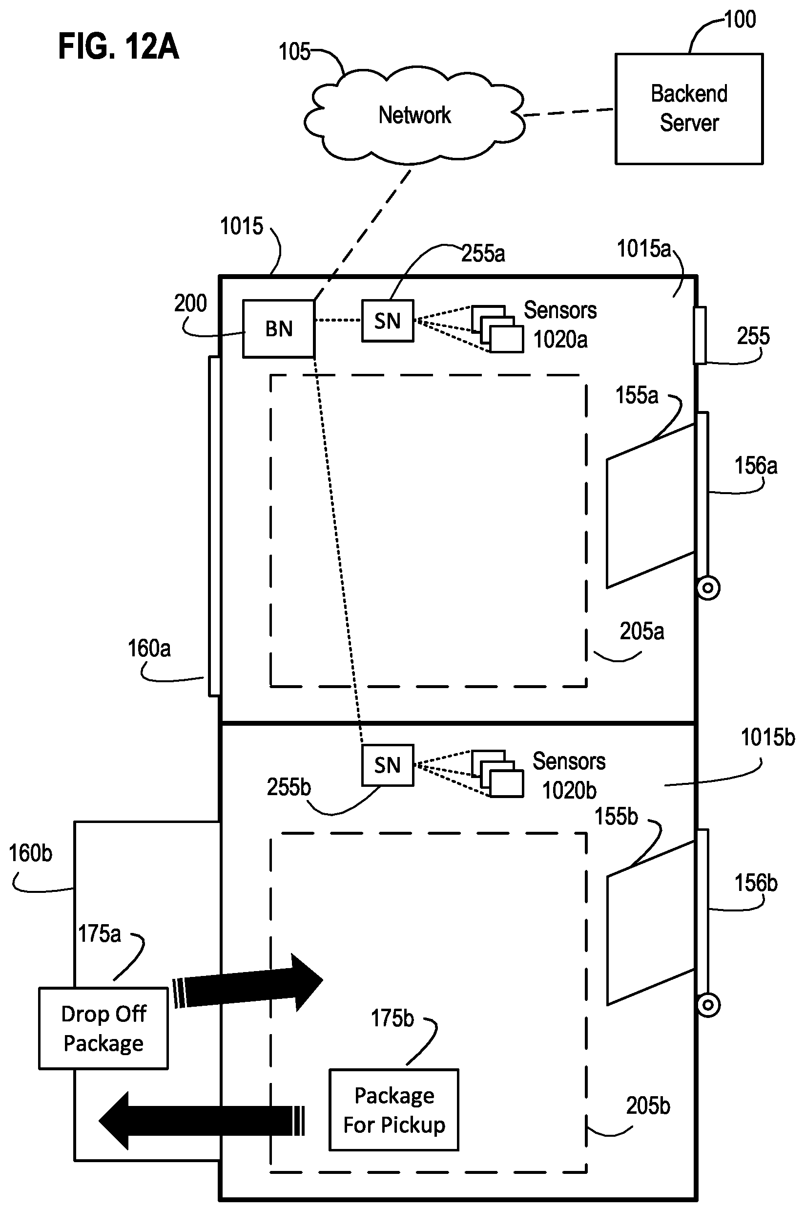 Patent US12579504 Figure 20 – Apparatus, systems, and methods for enhanced interaction with a node-based logistics receptacle and a parcel customer operating a mobile user device
