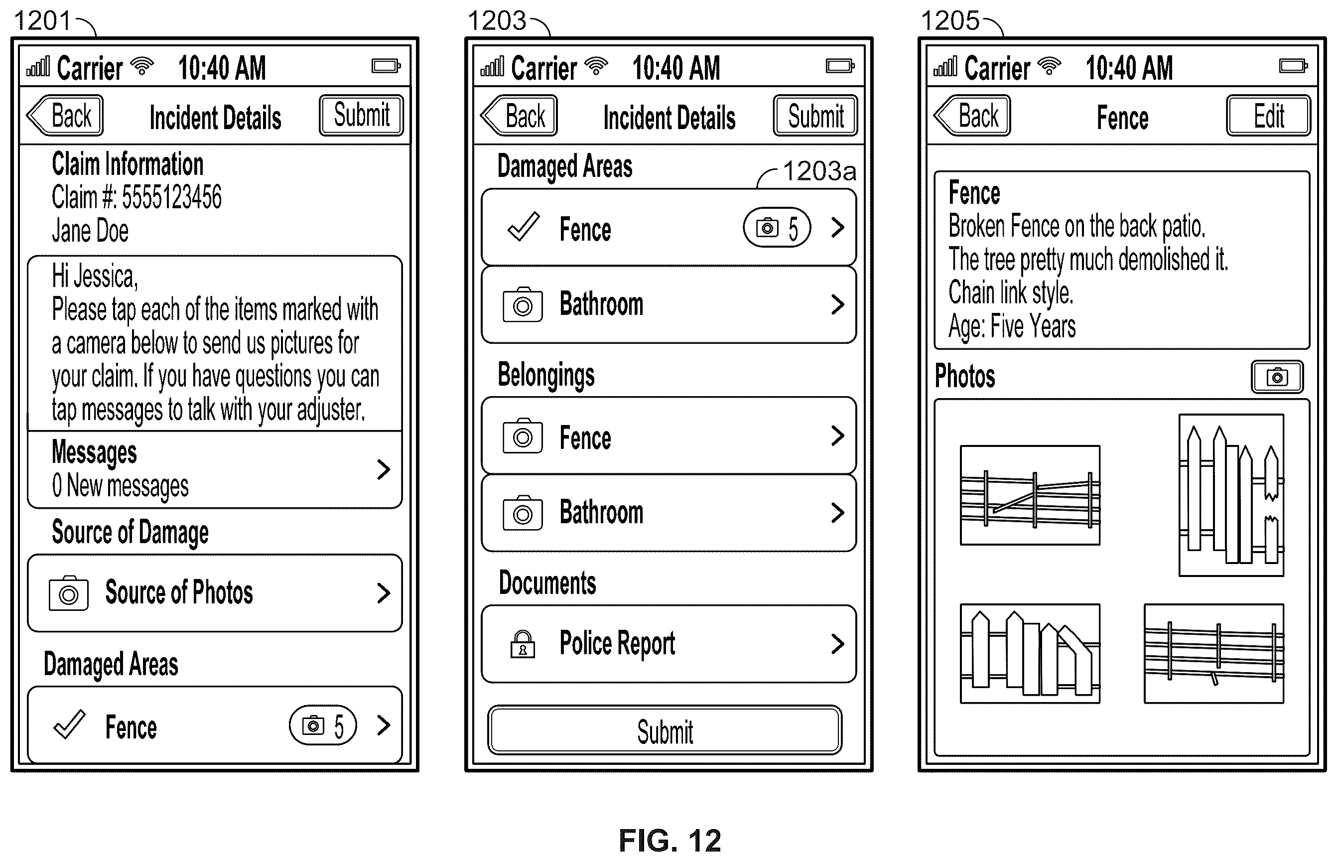 Patent US12579579 Figure 15 – Communication schemes for property claims adjustments
