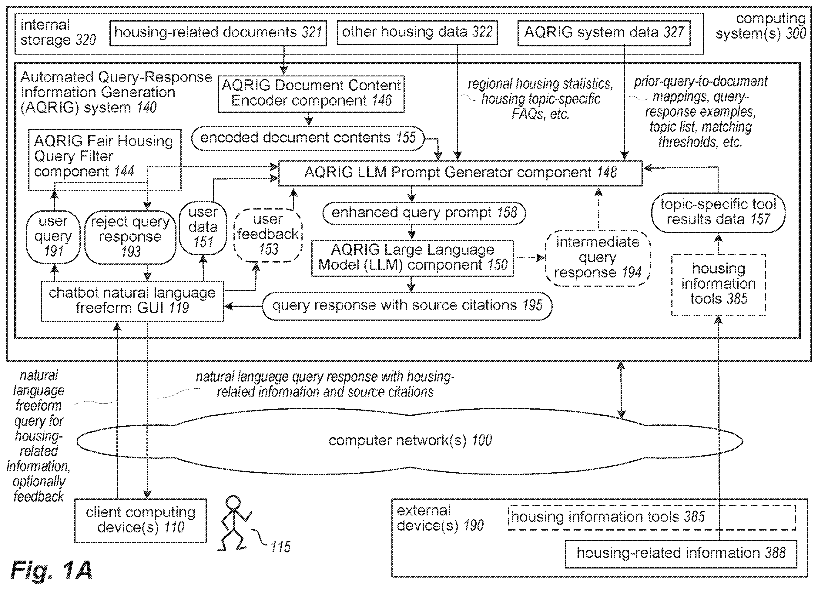 Patent US12579592 Figure 1 – Automated tool for generating and providing housing-related information