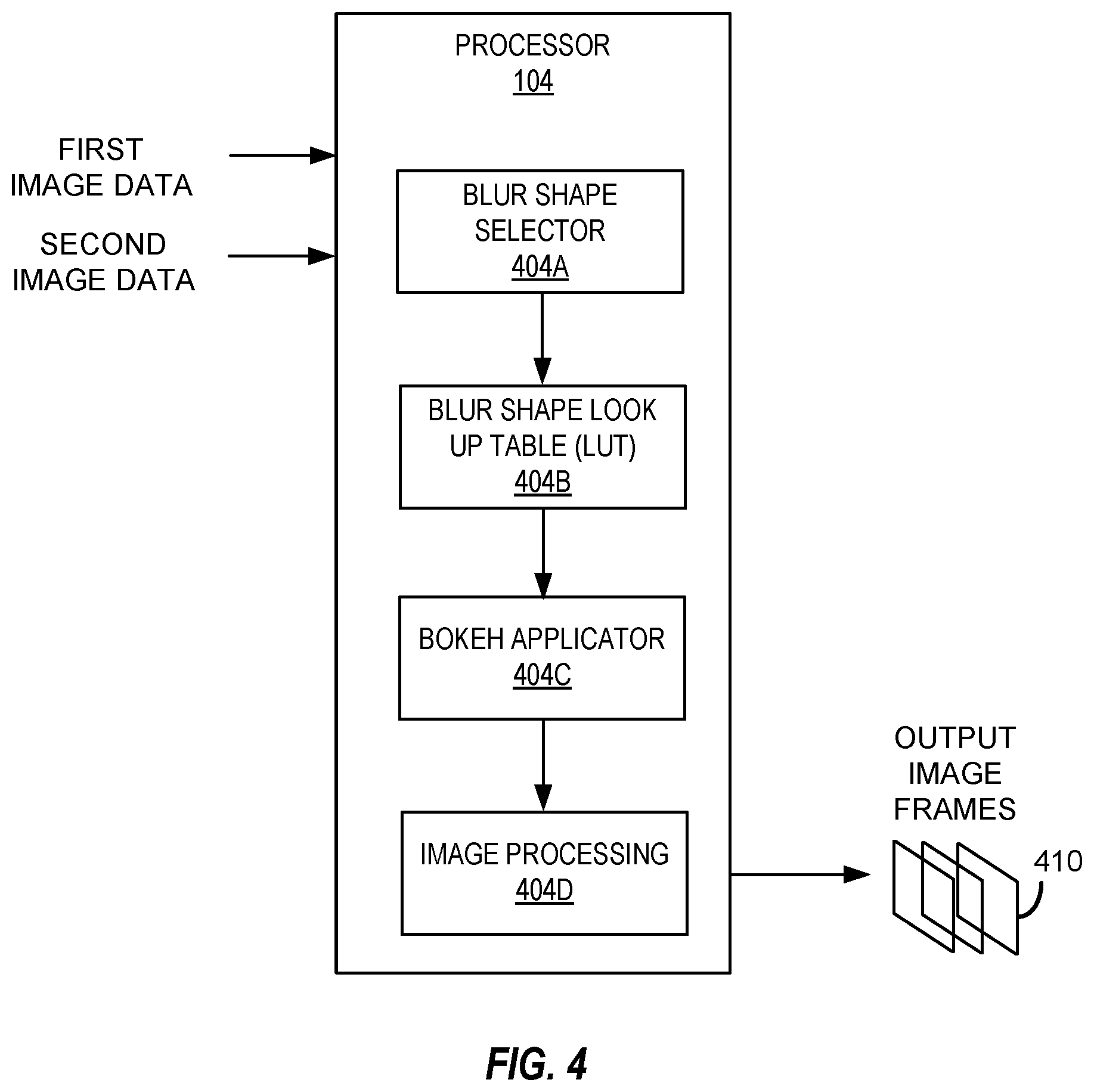 Patent US12579619 Figure 4 – Image effect rendering
