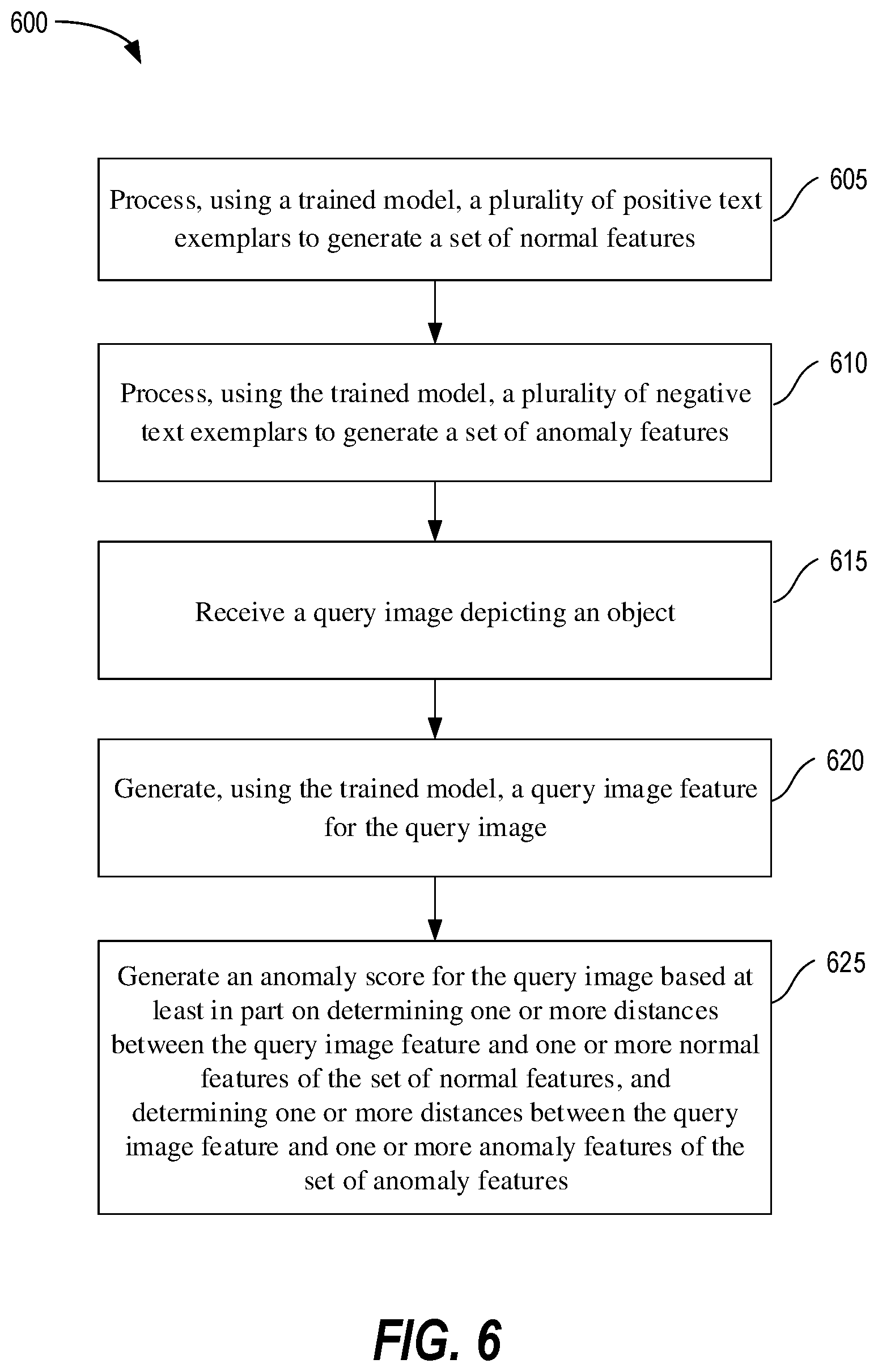 Patent US12579626 Figure 6 – Text-based image anomaly detection