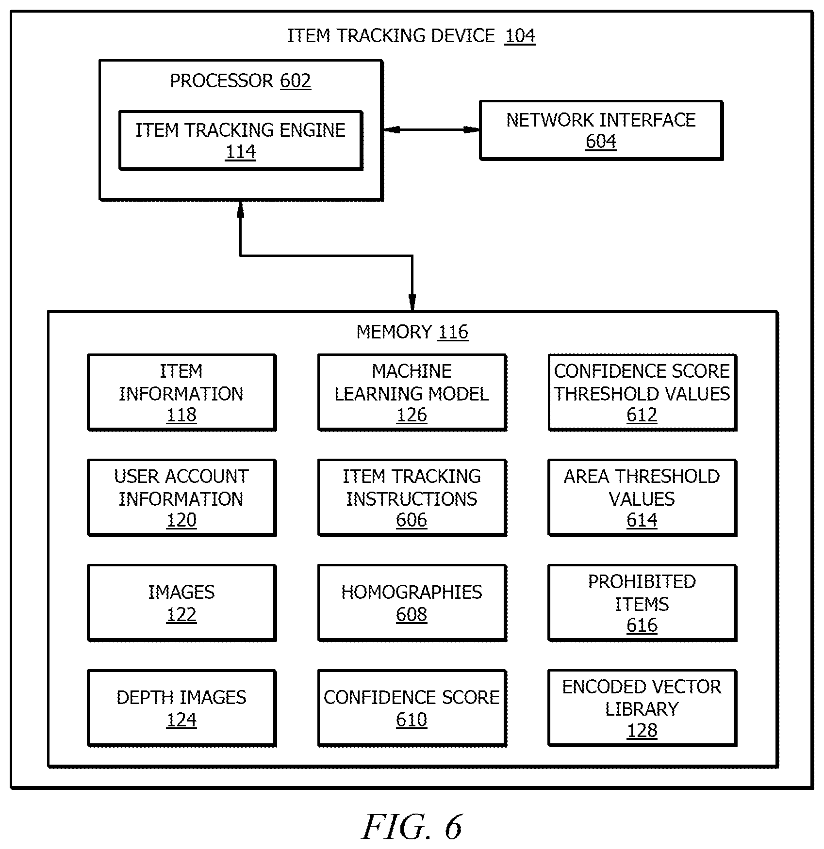 Patent US12579665 Figure 7 – System and method for identifying moved items on a platform during item identification