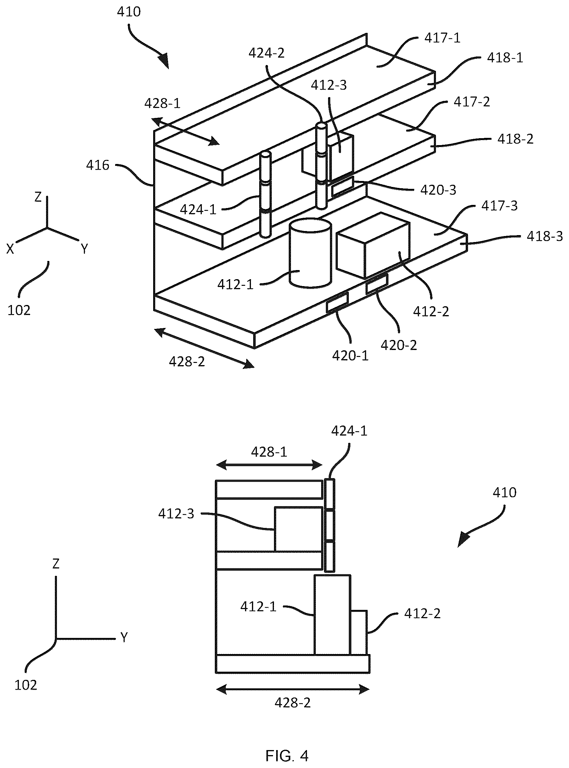 Patent US12579686 Figure 4 – Mixed depth object detection