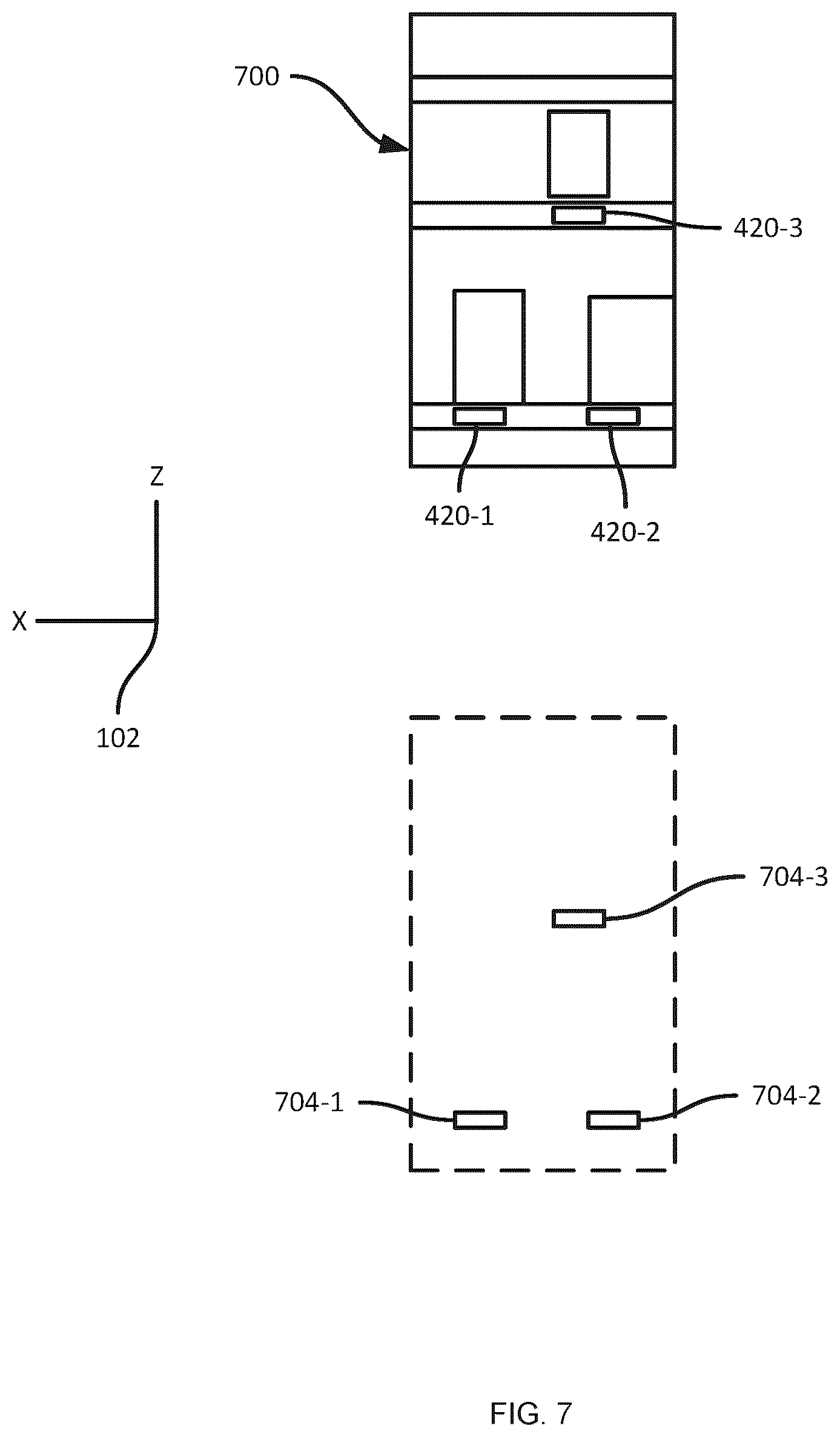 Patent US12579686 Figure 7 – Mixed depth object detection