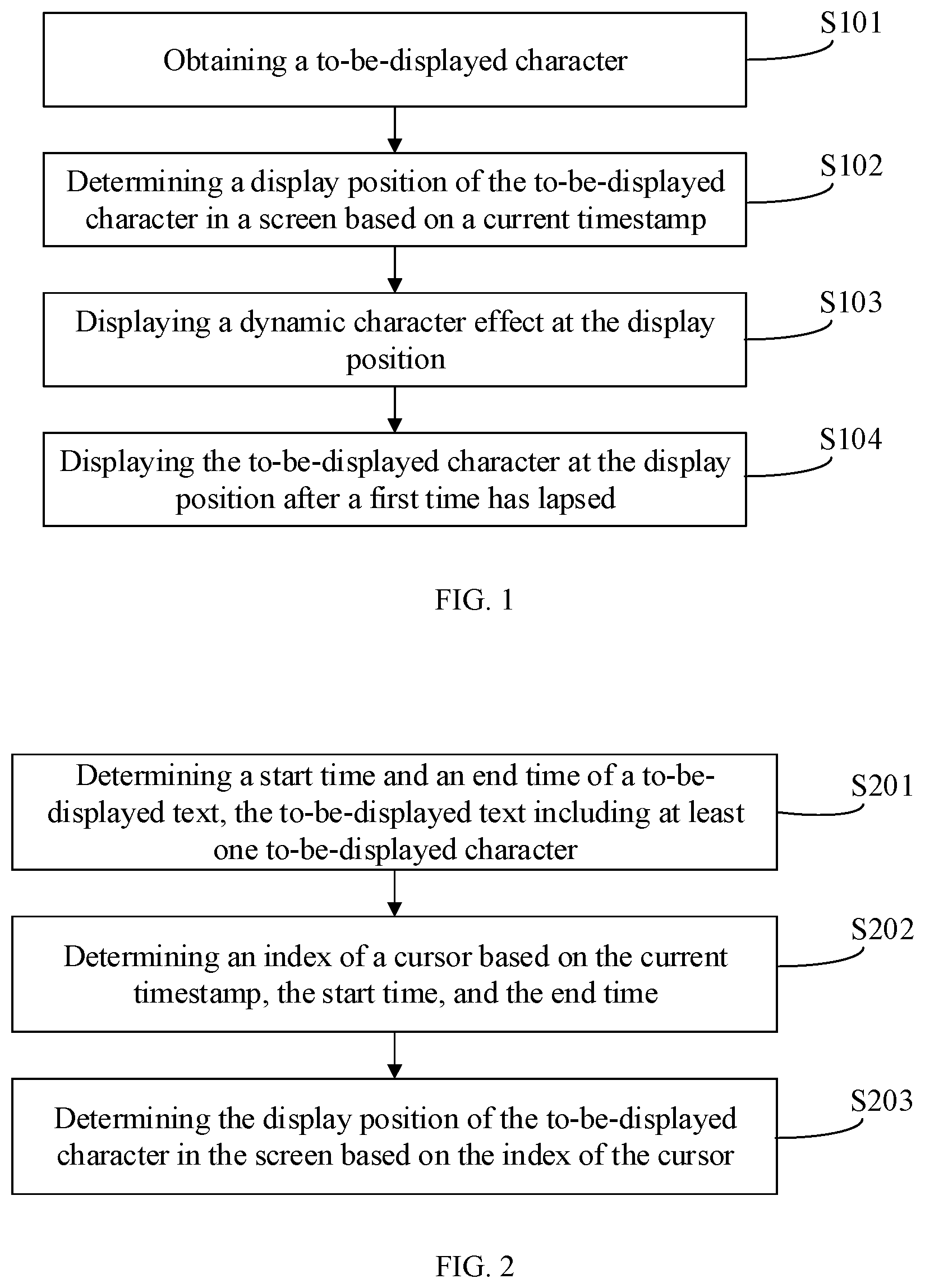 Patent US12579708 Figure 1 – Character display method and apparatus, electronic device, and computer-readable storage medium