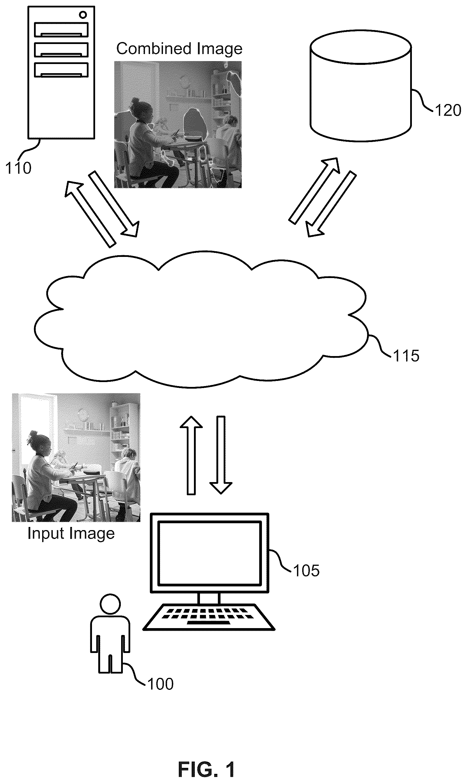 Patent US12579715 Figure 1 – Detection of AI-generated images