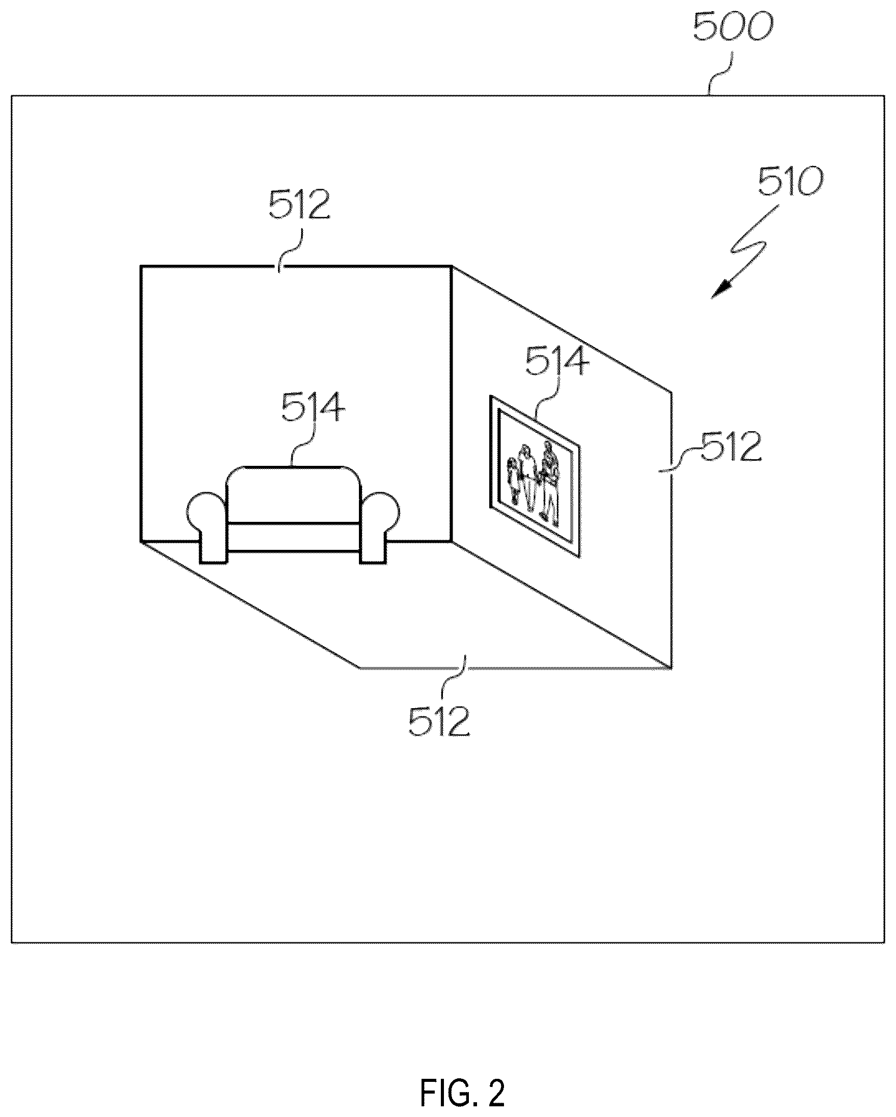 Patent US12579752 Figure 2 – System and method for creating and furnishing digital models of indoor spaces