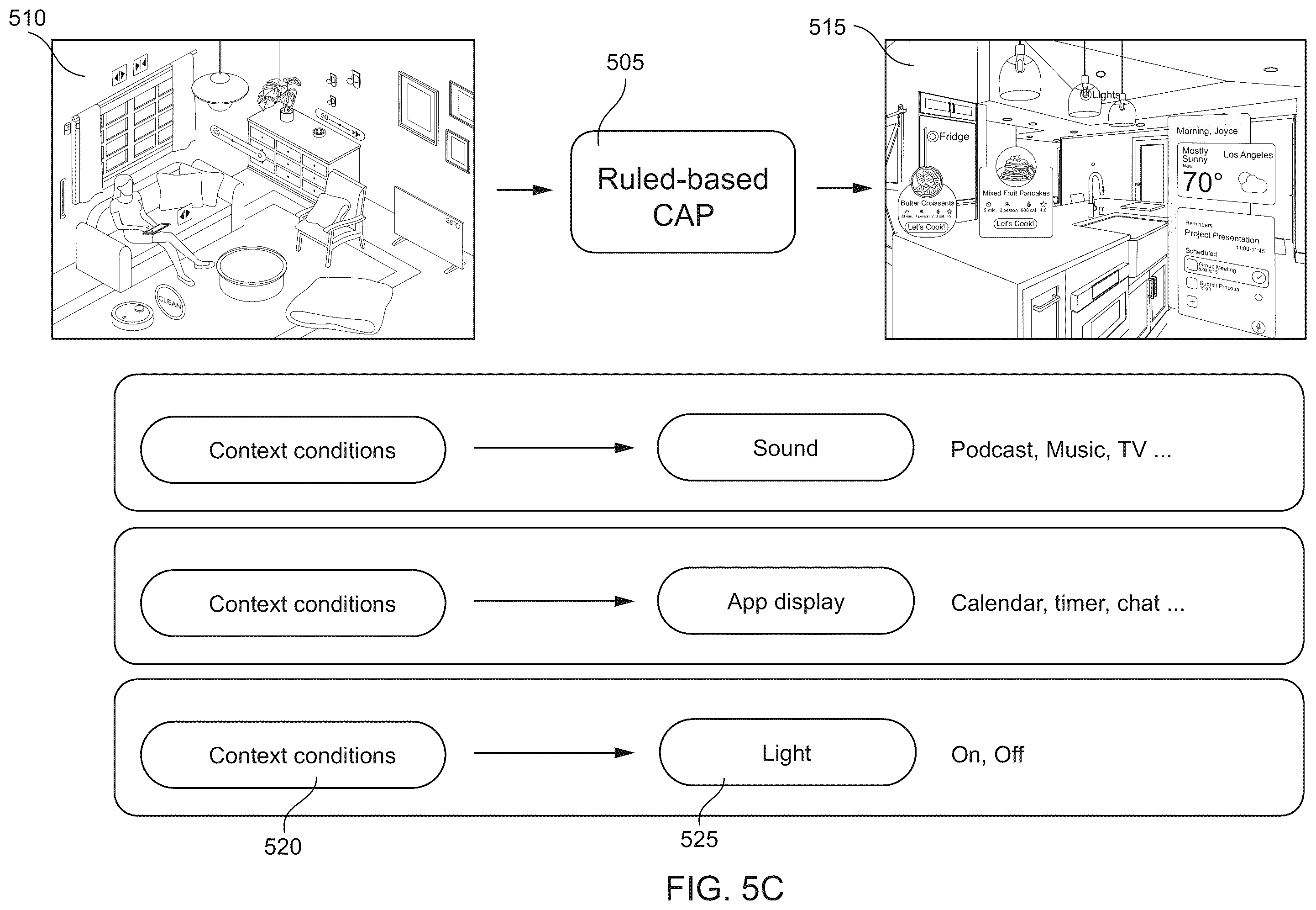 Patent US12579765 Figure 11 – Defining and modifying context aware policies with an editing tool in extended reality systems
