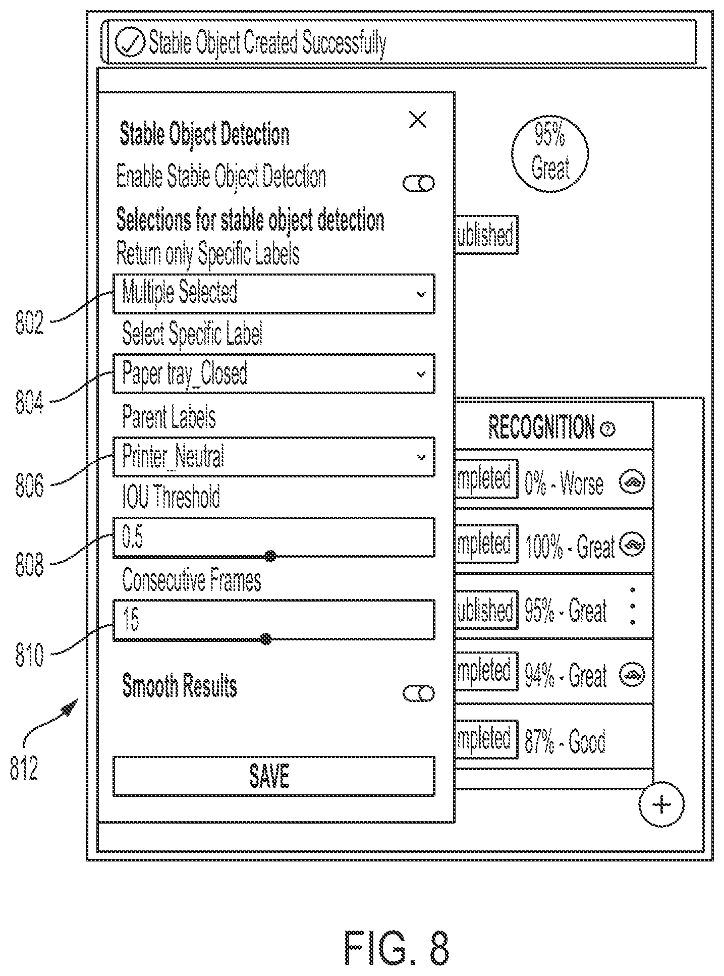 Patent US12579806 Figure 7 – Stable object detection and creation of anchors in augmented reality scenes