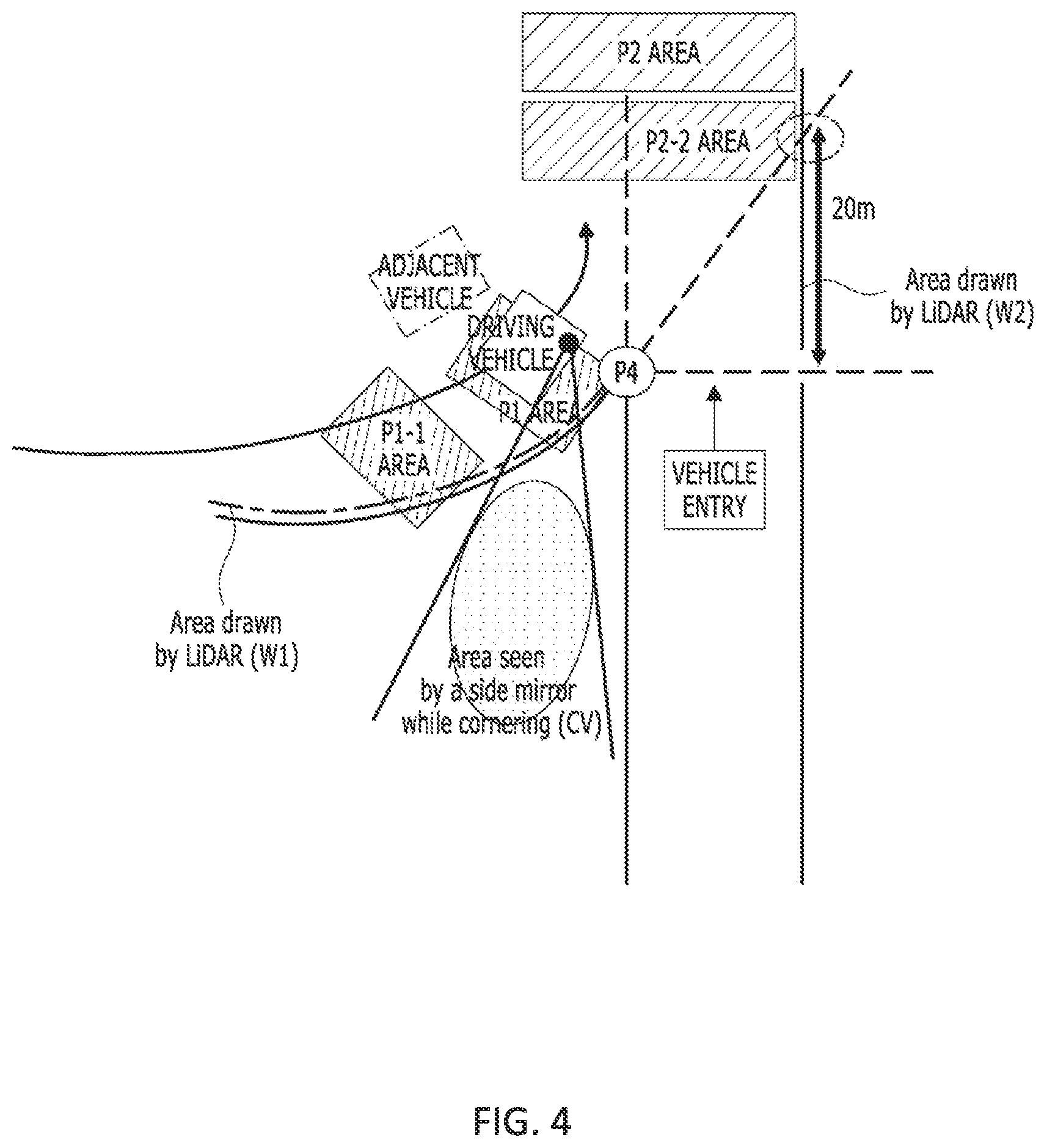 Patent US12579817 Figure 4 – Vehicle control device and control method thereof for camera view control based on surrounding environment information