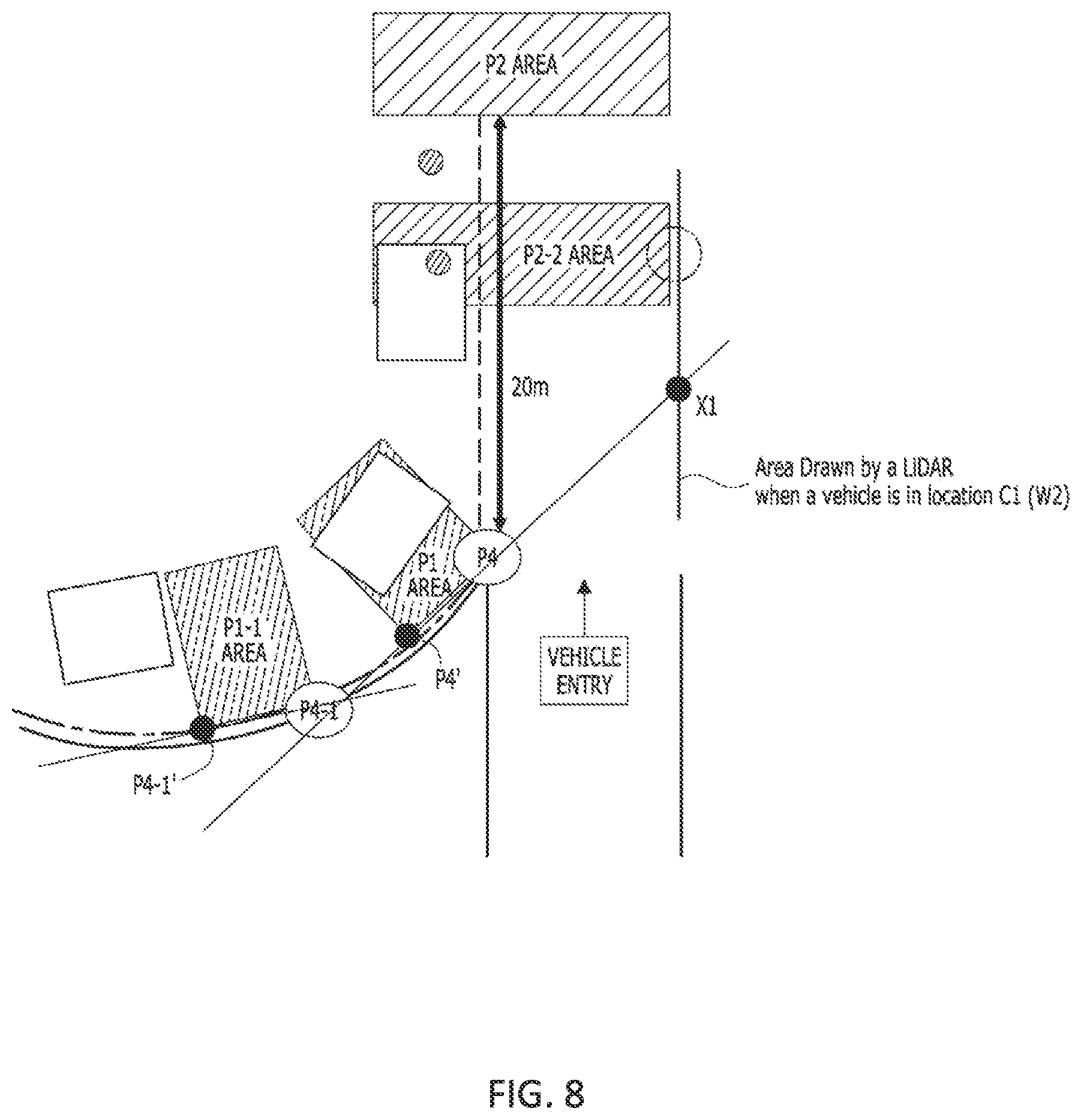 Patent US12579817 Figure 8 – Vehicle control device and control method thereof for camera view control based on surrounding environment information