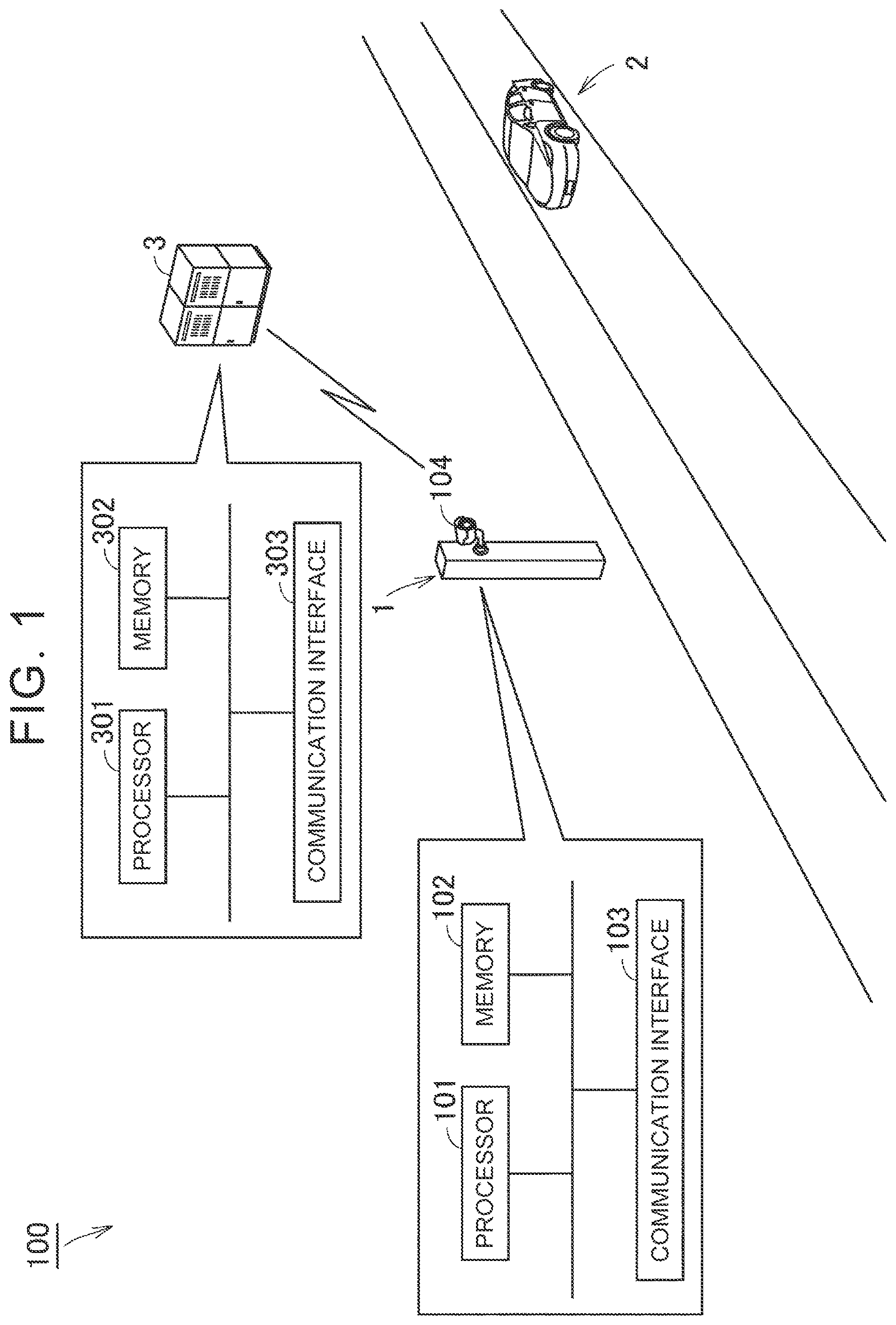 Patent US12579826 Figure 1 – Image processing system for masking selected vehicles in image data