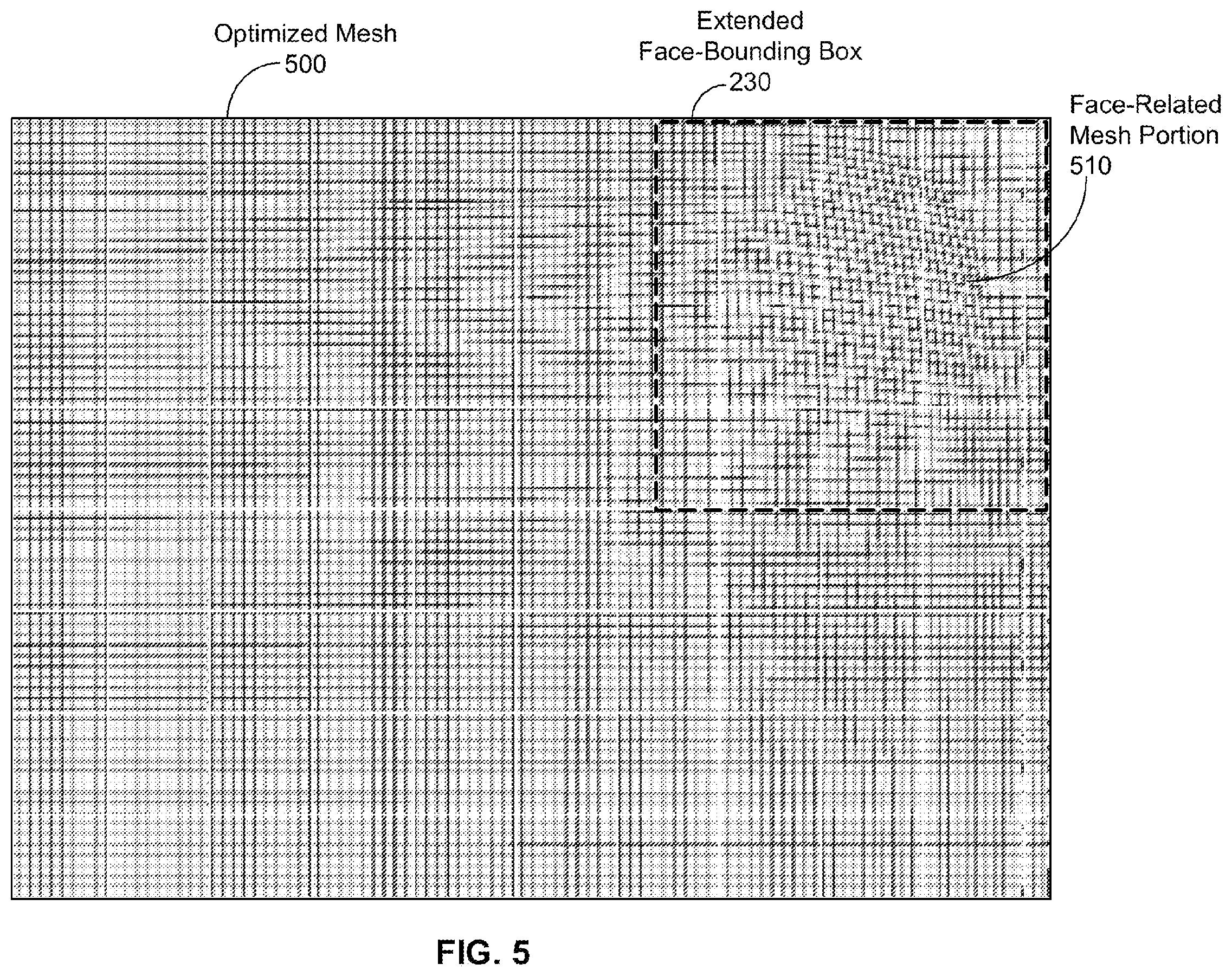 Patent US12579838 Figure 5 – Perspective distortion correction on faces