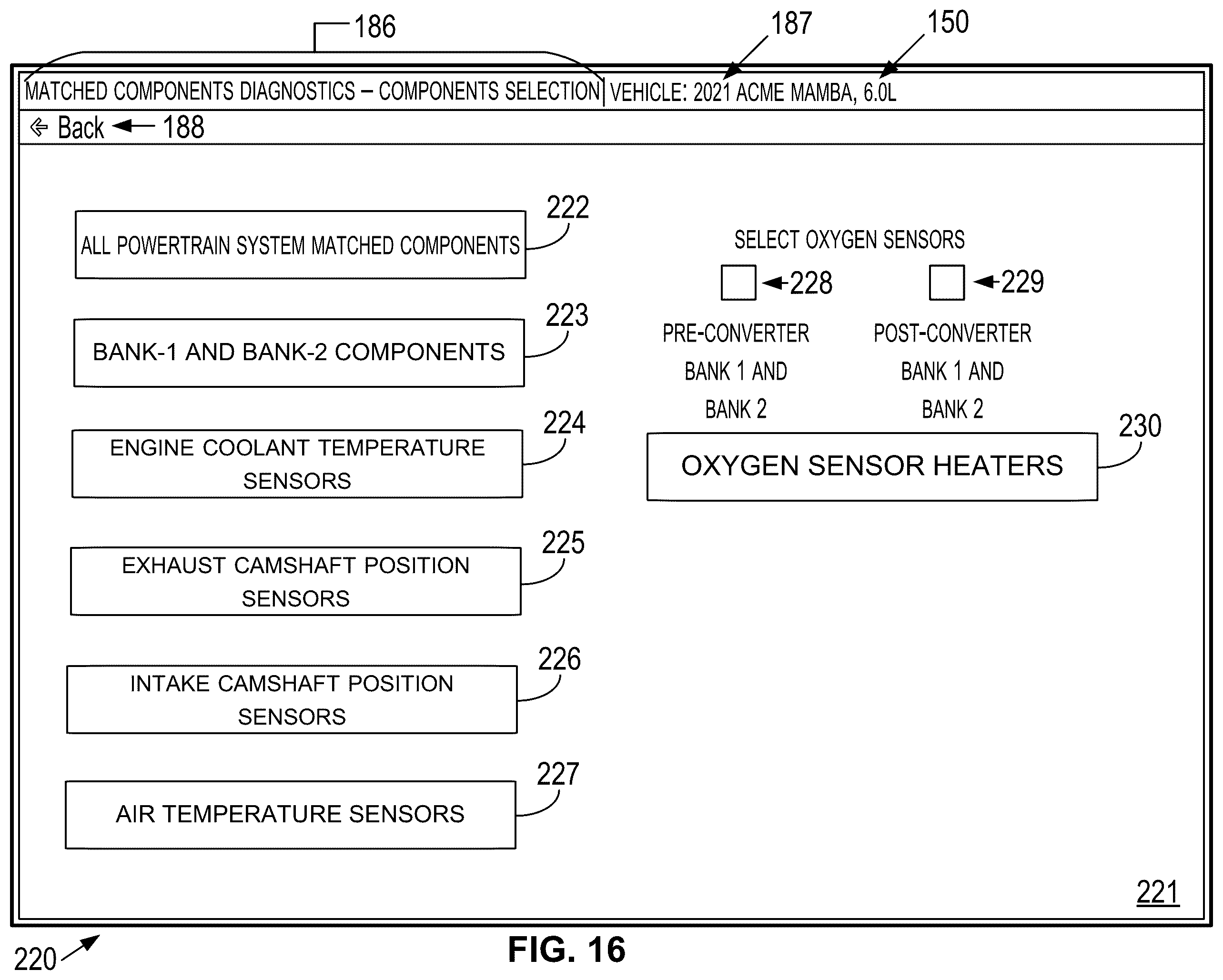 Patent US12579852 Figure 12 – Method and system for testing matched components of vehicle