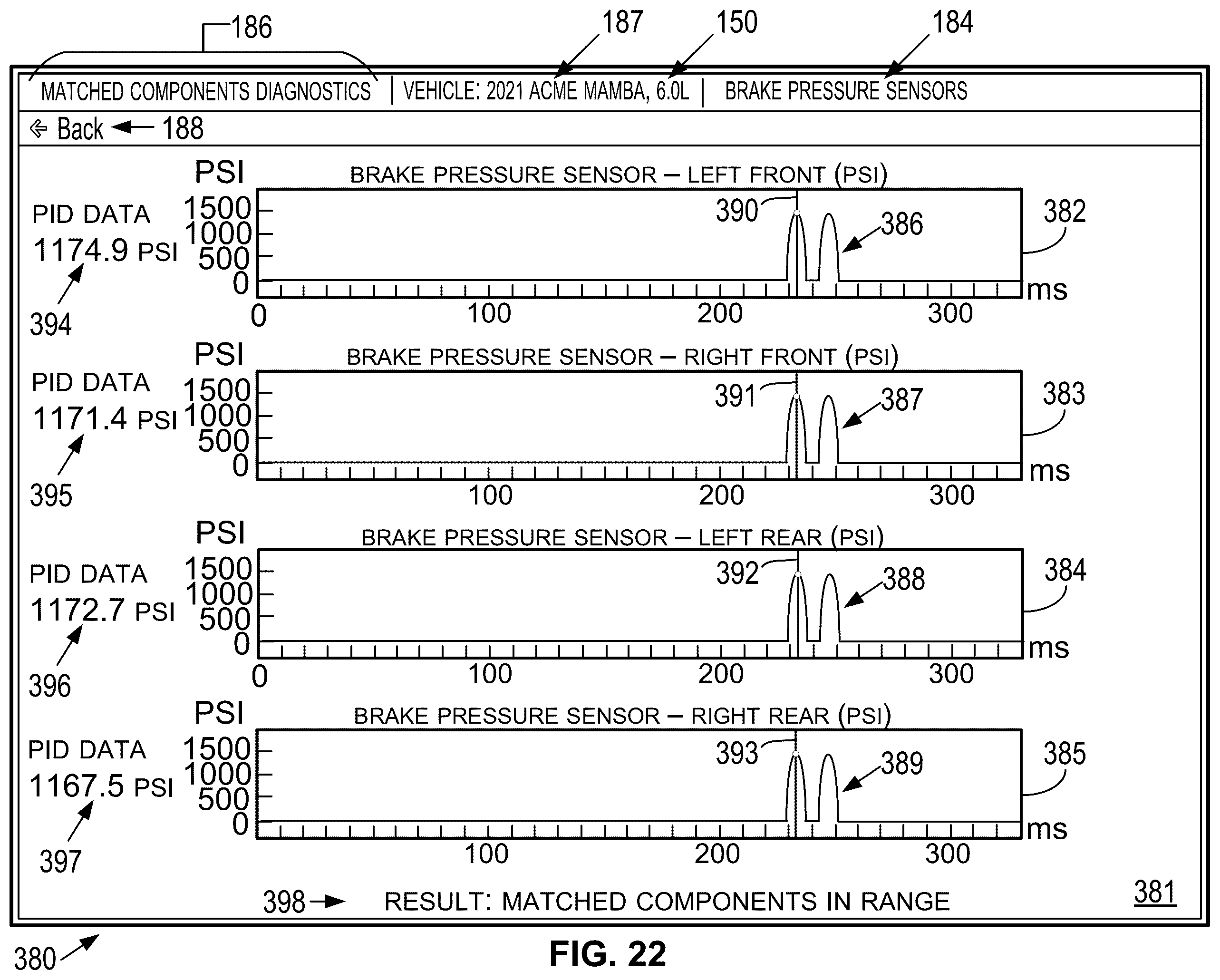 Patent US12579852 Figure 18 – Method and system for testing matched components of vehicle