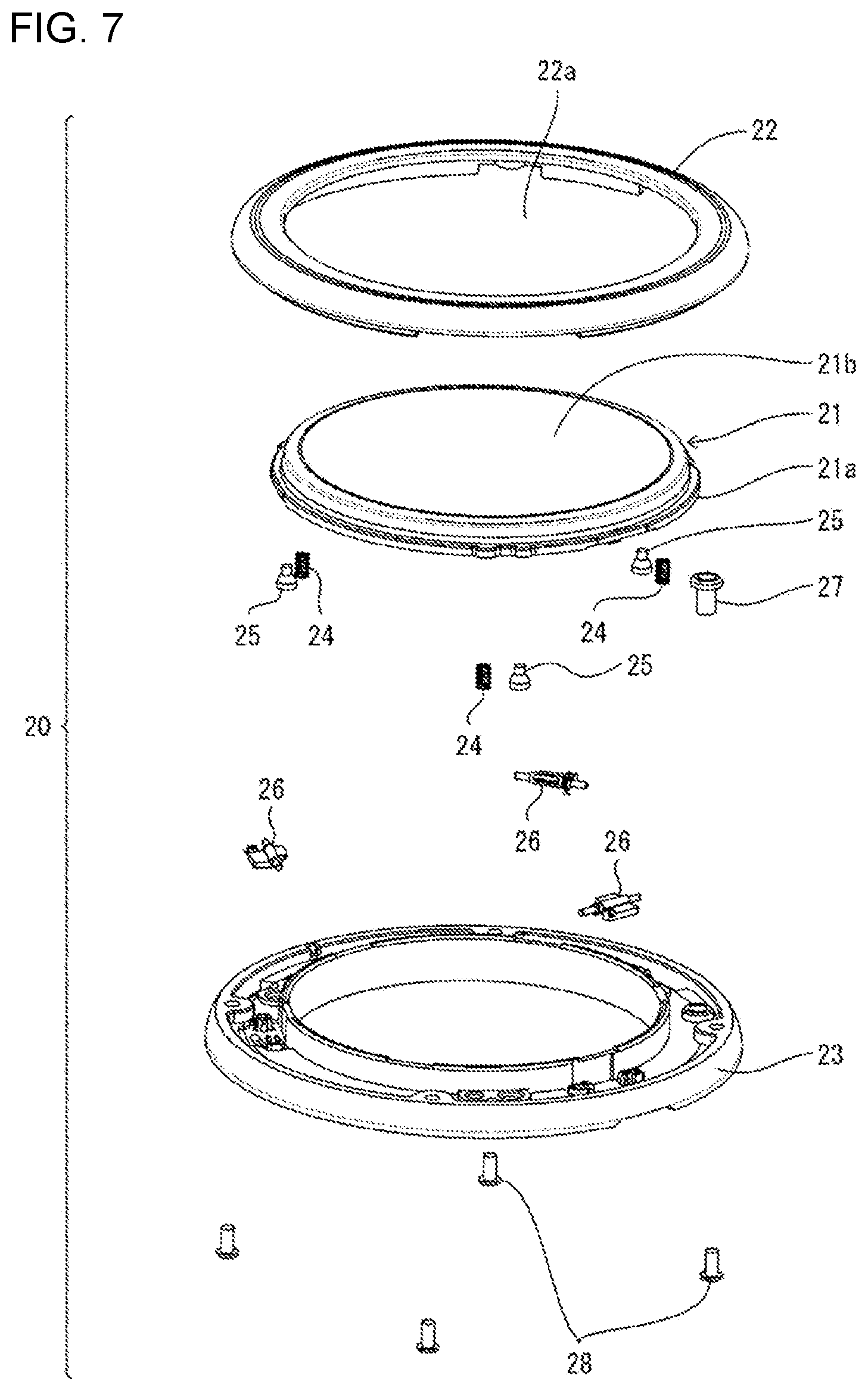 Patent US12579859 Figure 4 – Pushbutton switch, operating unit, and amusement machine