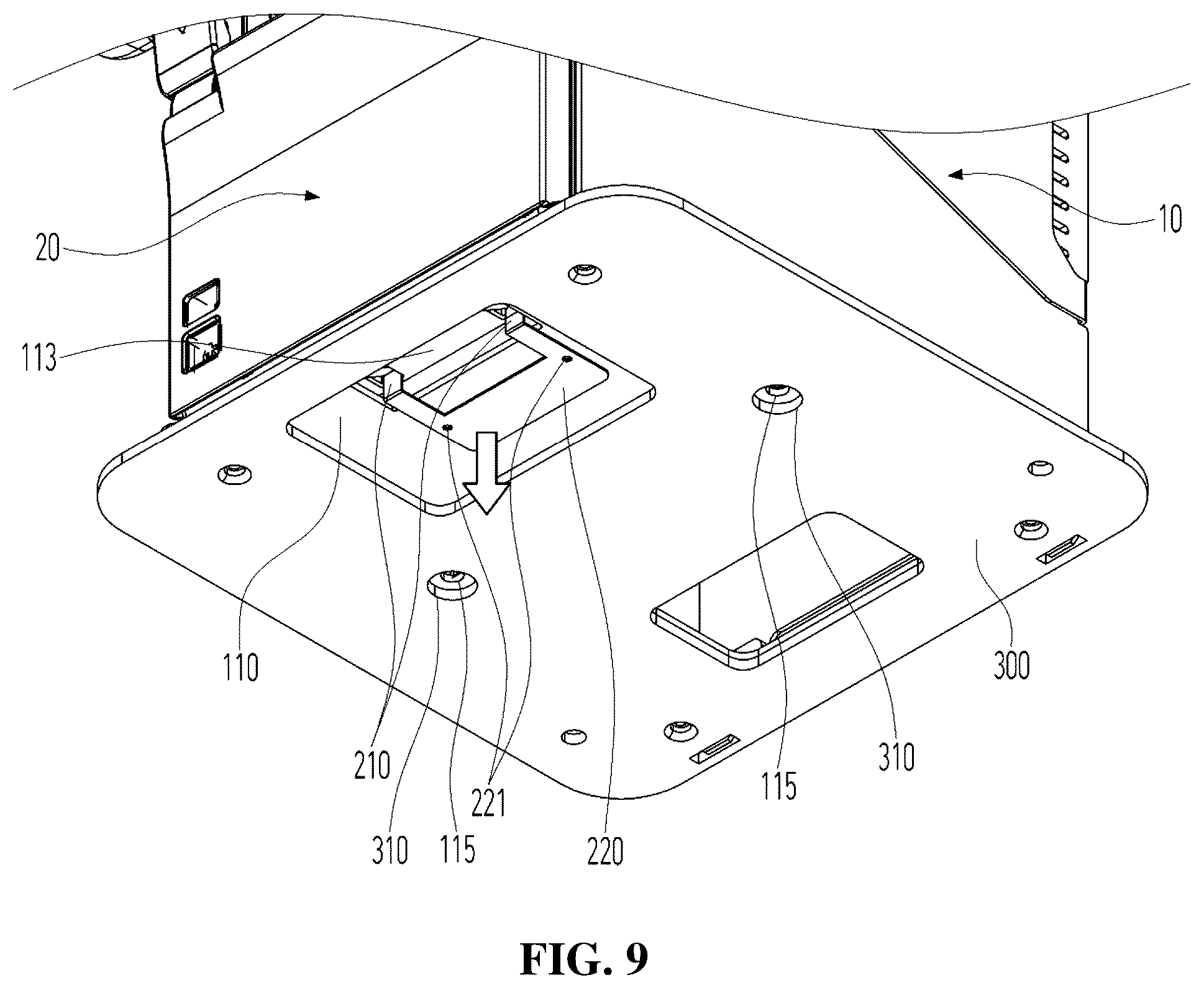 Patent US12579868 Figure 9 – Printer detachable kiosk apparatus