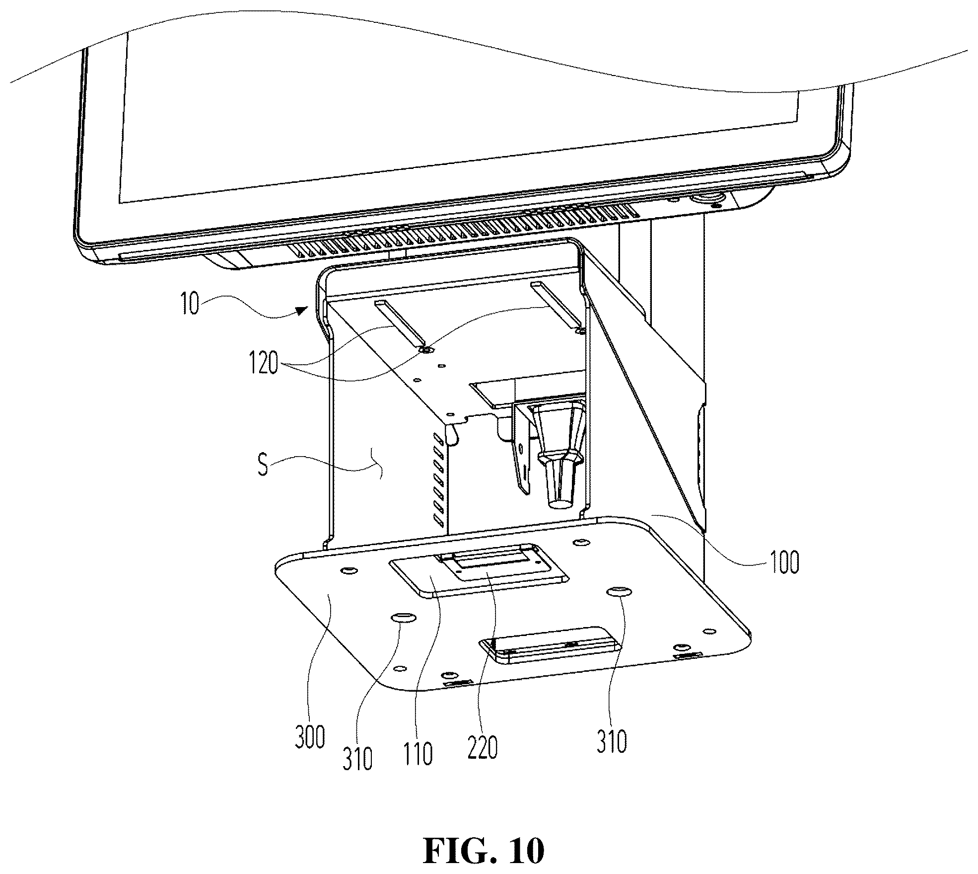 Patent US12579868 Figure 10 – Printer detachable kiosk apparatus