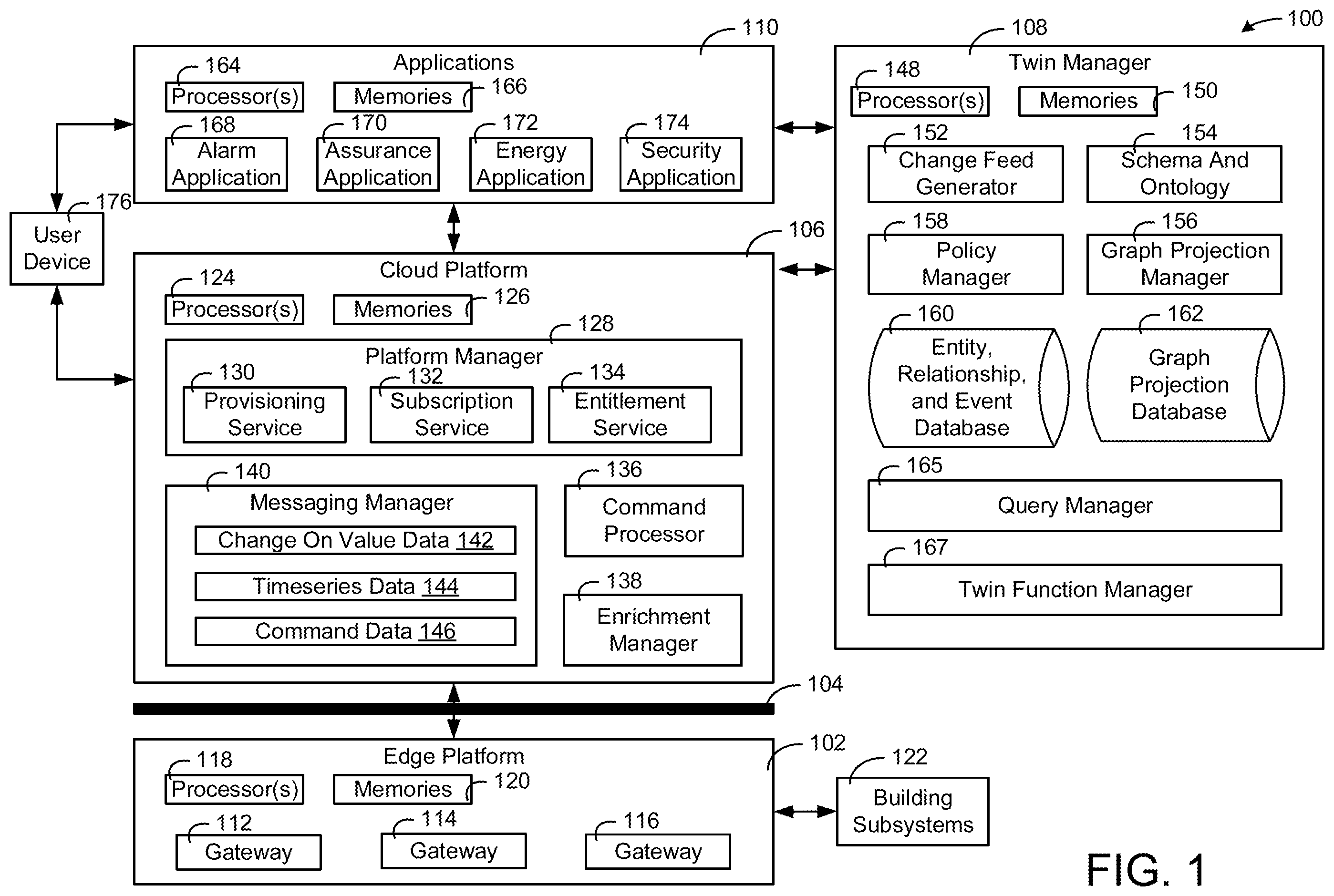 Patent US12579874 Figure 1 – Systems and methods for building surveillance re-identification based on a building graph