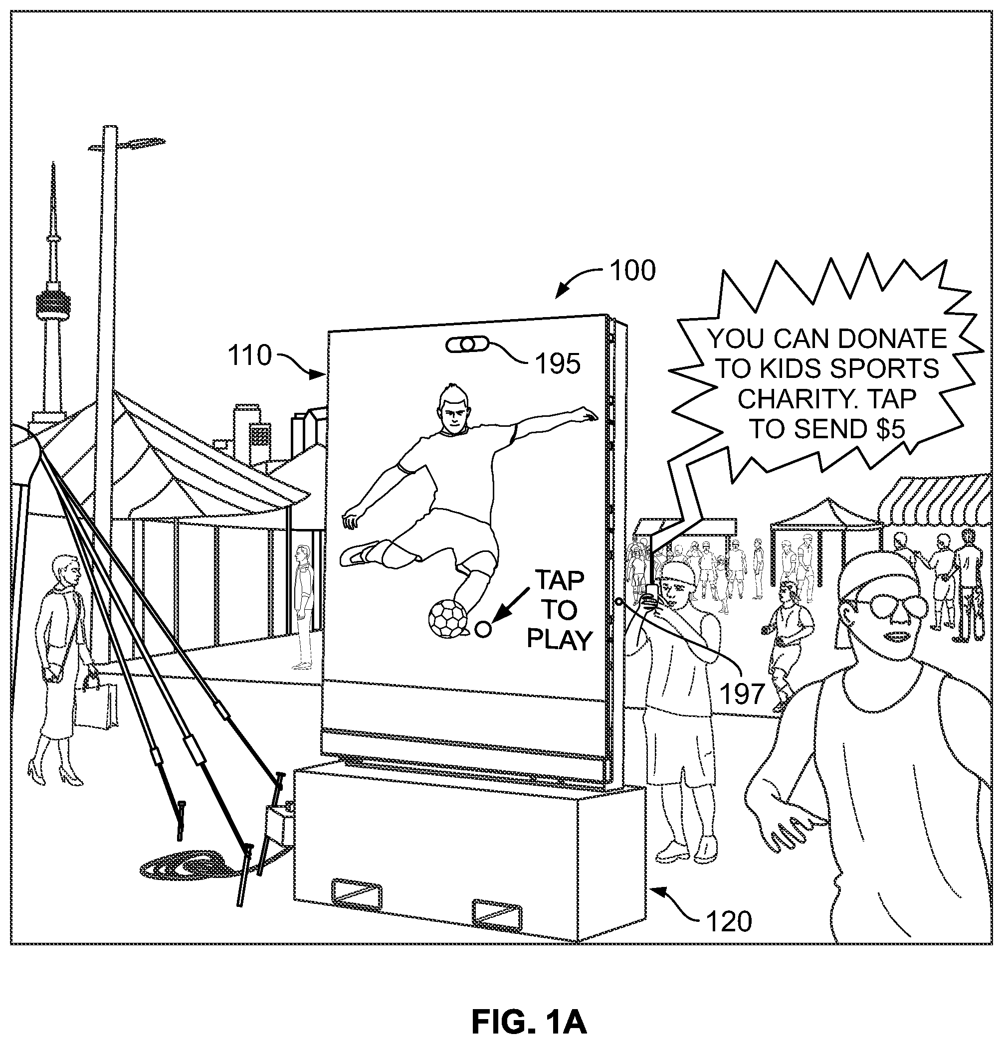 Patent US12579916 Figure 1 – Popup video display system