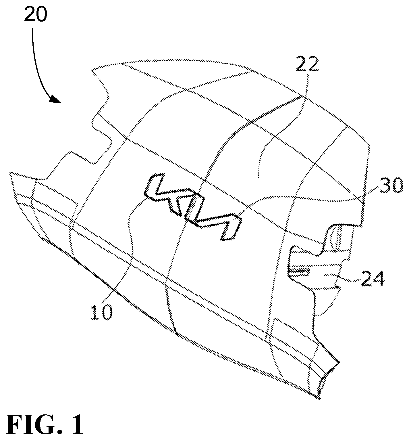 Patent US12579918 Figure 1 – Cover finish assembly
