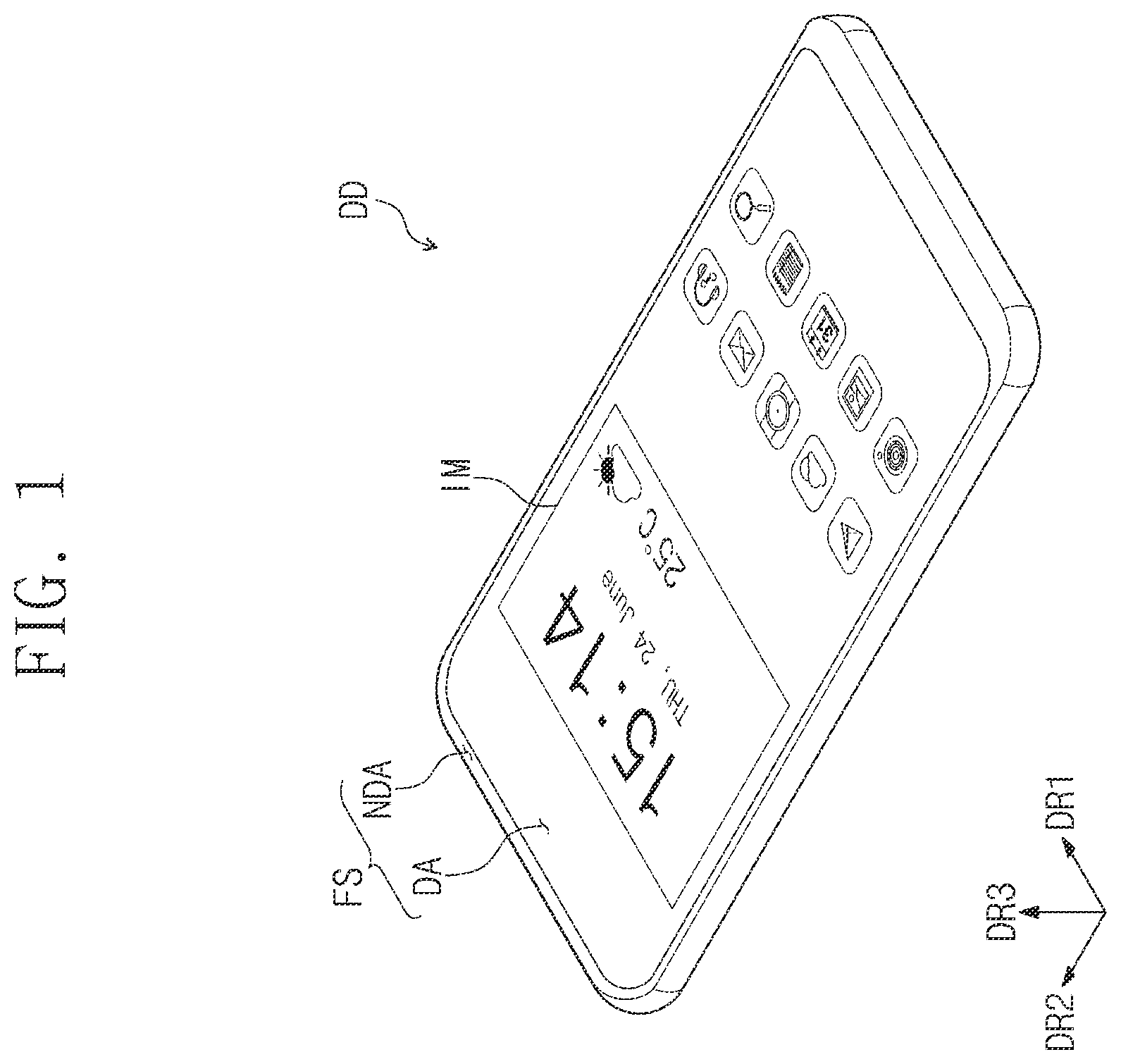Patent US12579926 Figure 1 – Display device